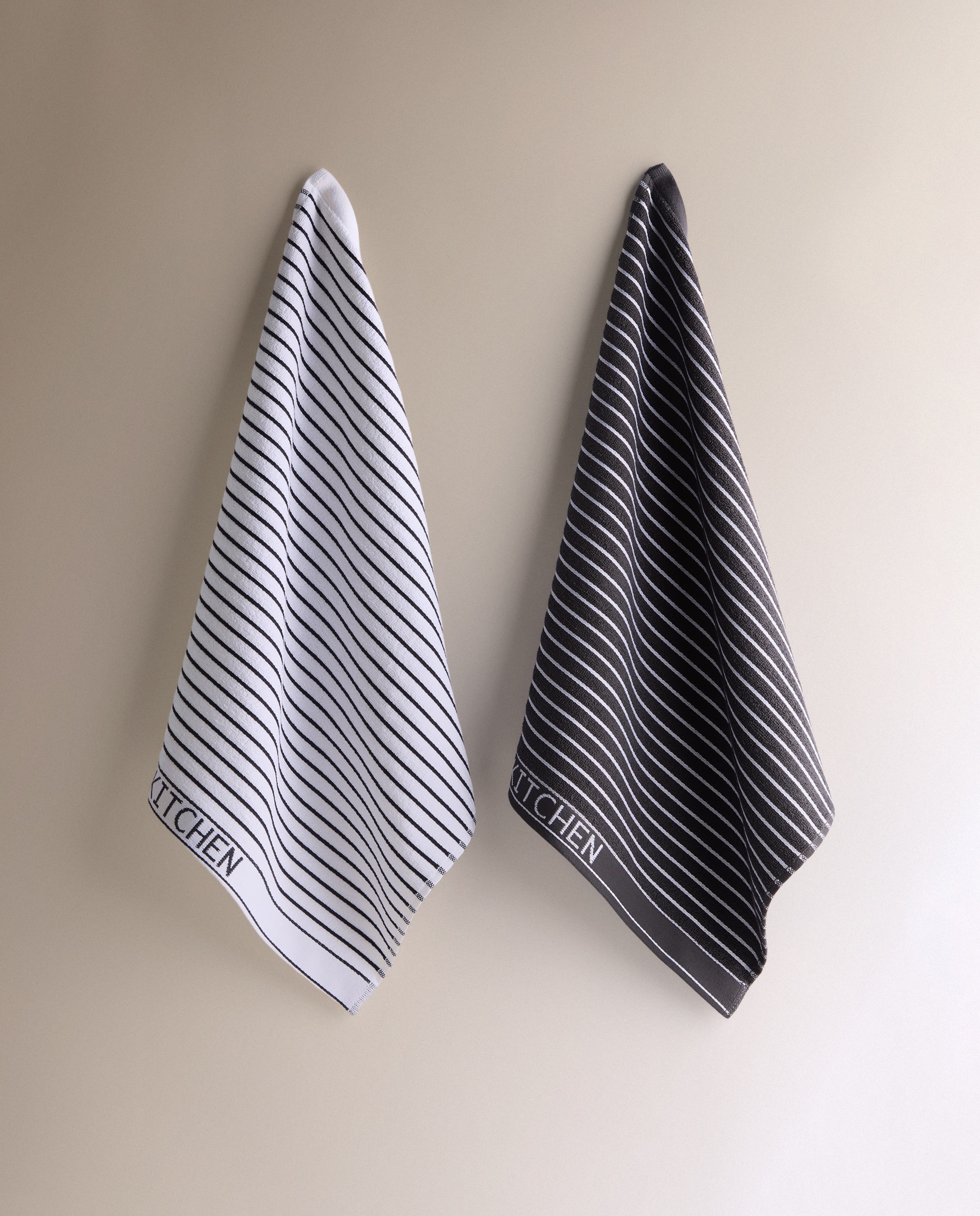 Set 2 paños rizo algodón Rock - Gris 50 x 50 cm Gris-2
