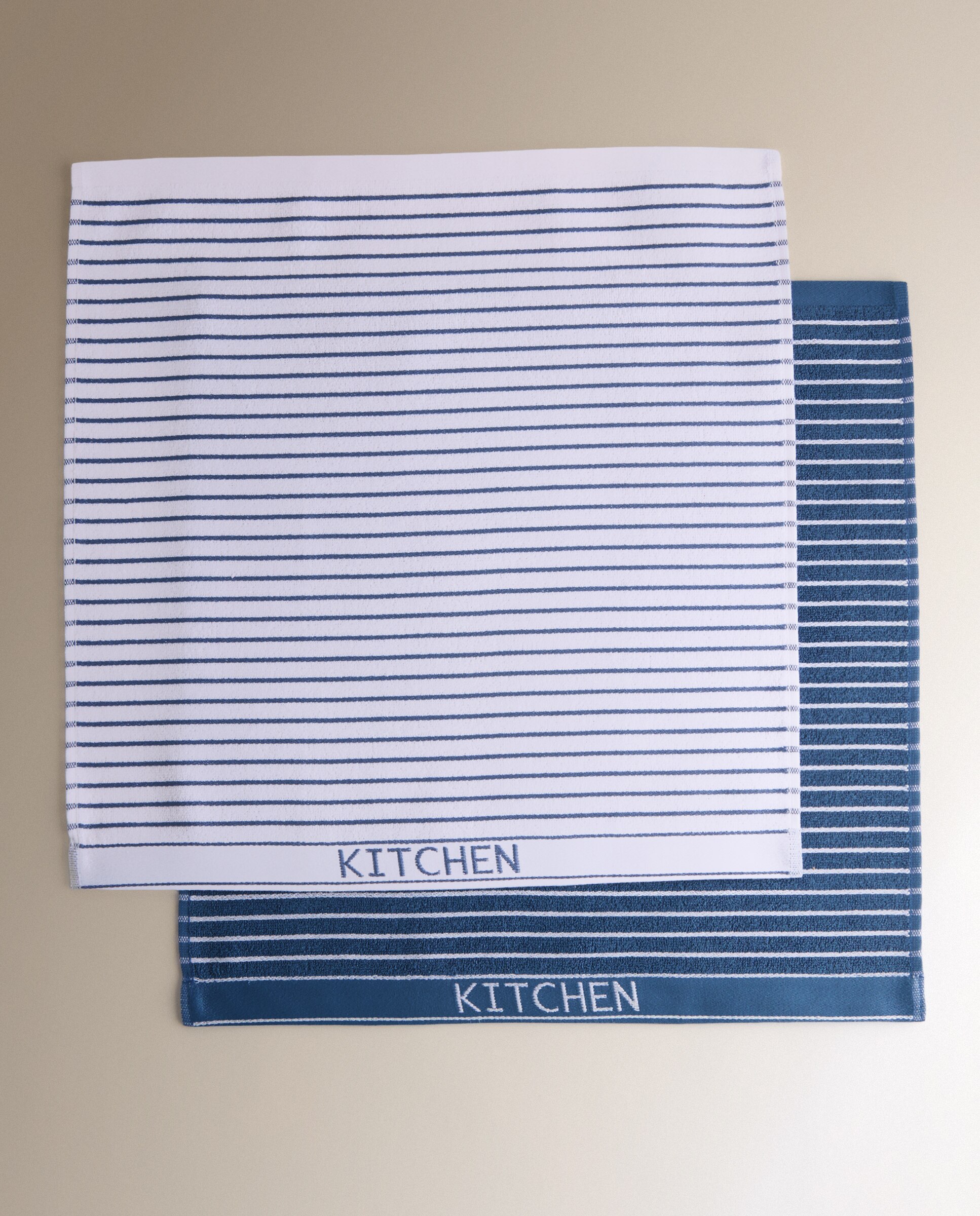 Set 2 paños rizo algodón Rock - Azul 50 x 50 cm Azul-5
