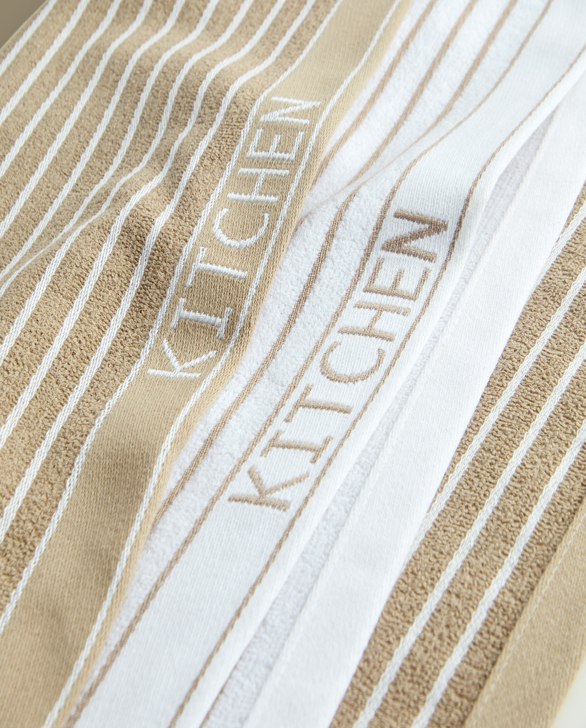 Conjunto de 2 Panos de Tecido Turco de Algodão Rock Bege-3