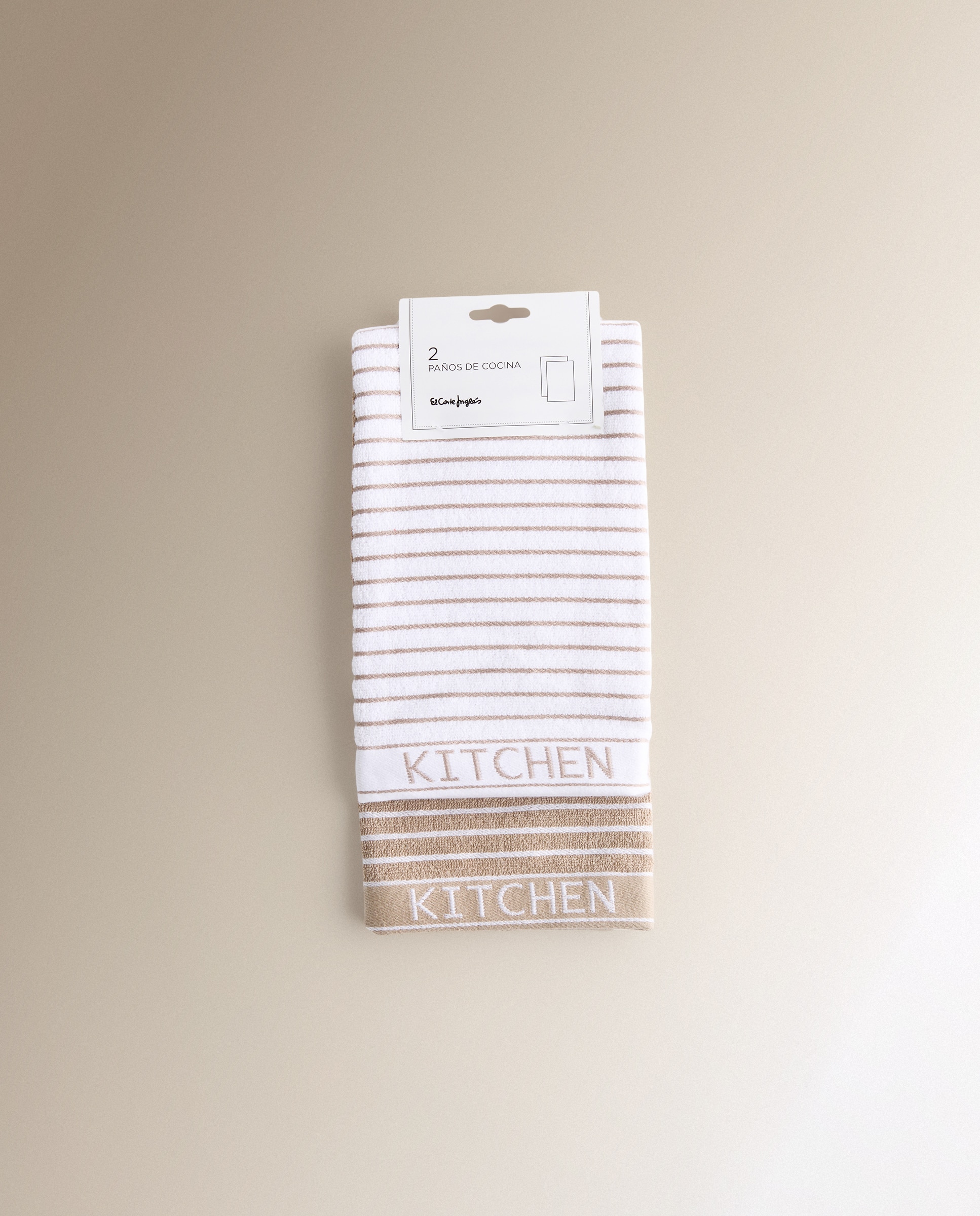 Conjunto de 2 Panos de Tecido Turco de Algodão Rock Bege-6