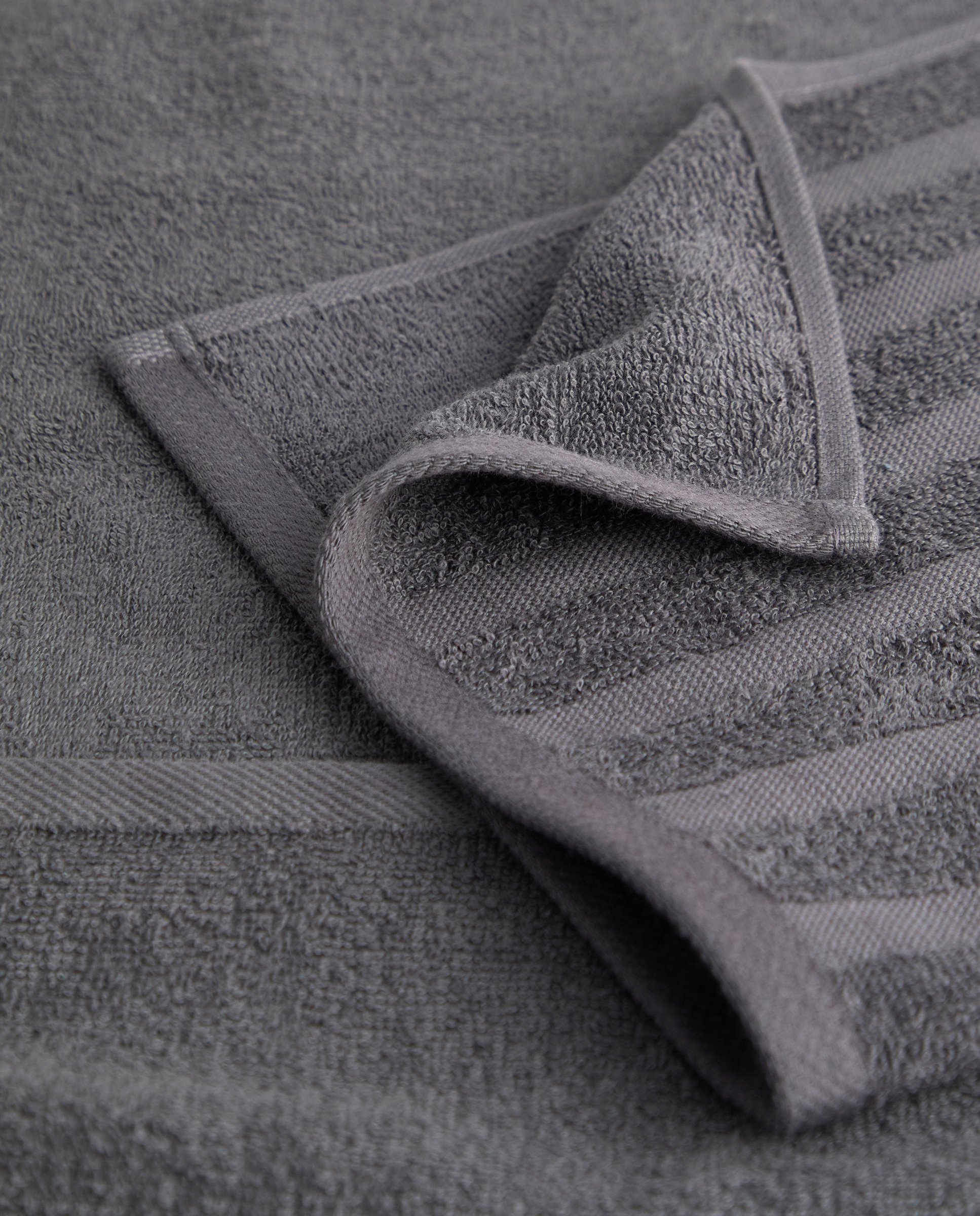 Set 2 paños rizo algodón Moss - Gris 50 x 50 cm Gris-3