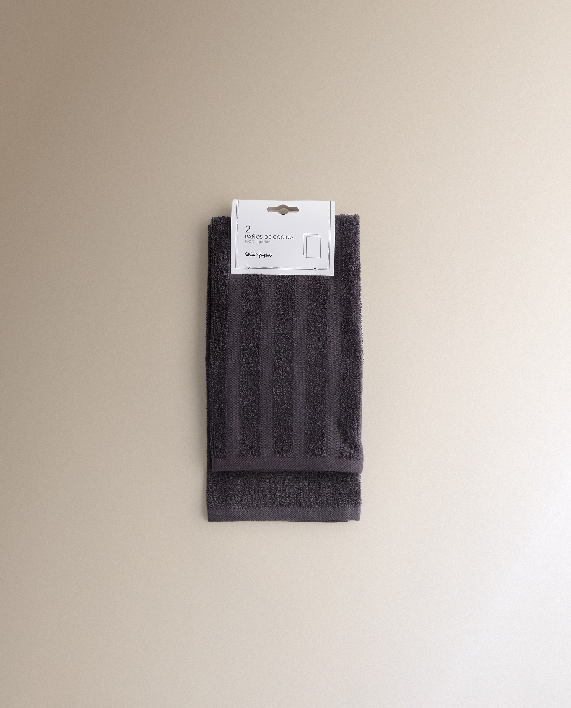 Set 2 paños rizo algodón Moss - Gris 50 x 50 cm Gris-6