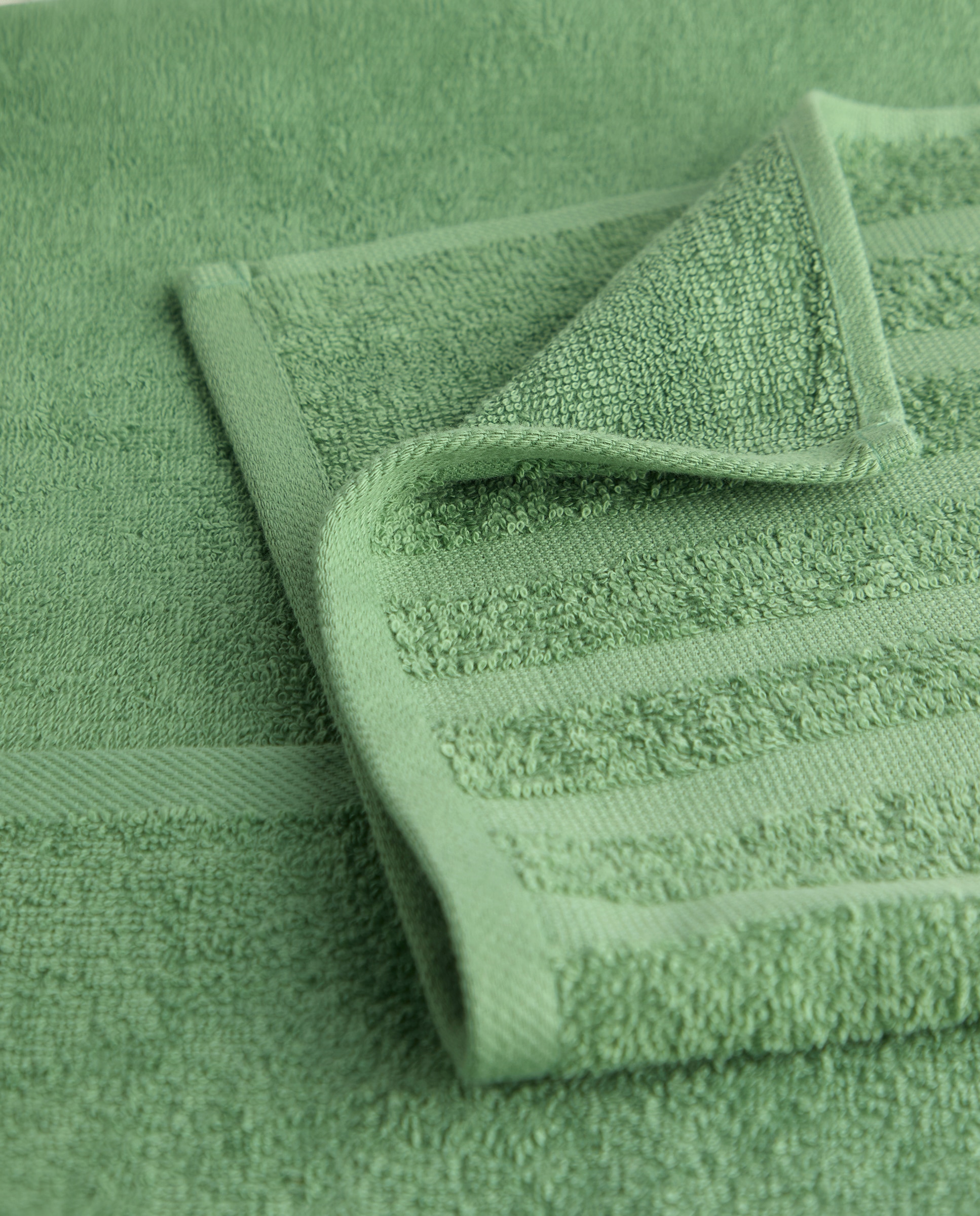Set 2 paños rizo algodón Moss - Verde 50 x 50 cm Verde-3
