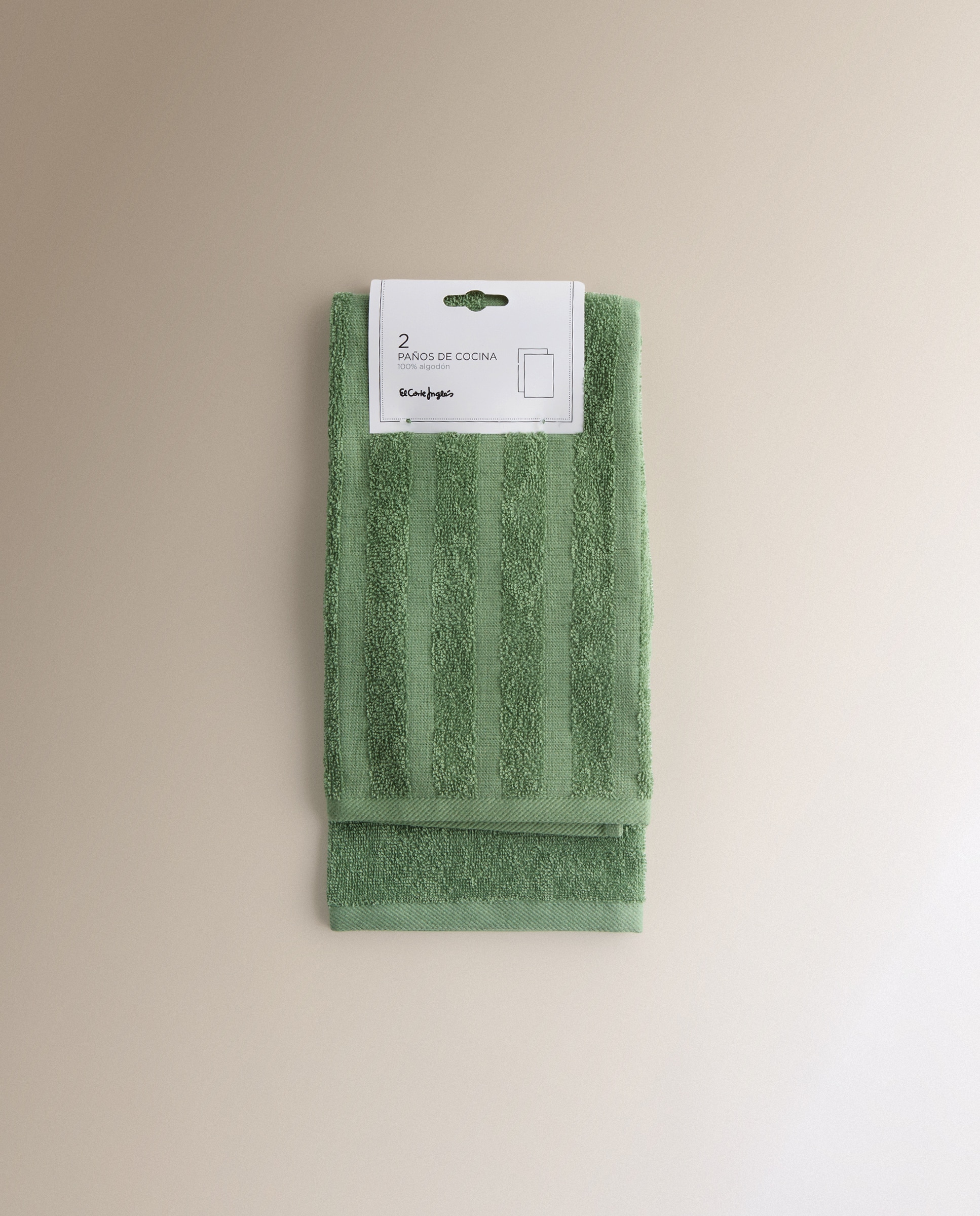 Set 2 paños rizo algodón Moss - Verde 50 x 50 cm Verde-6