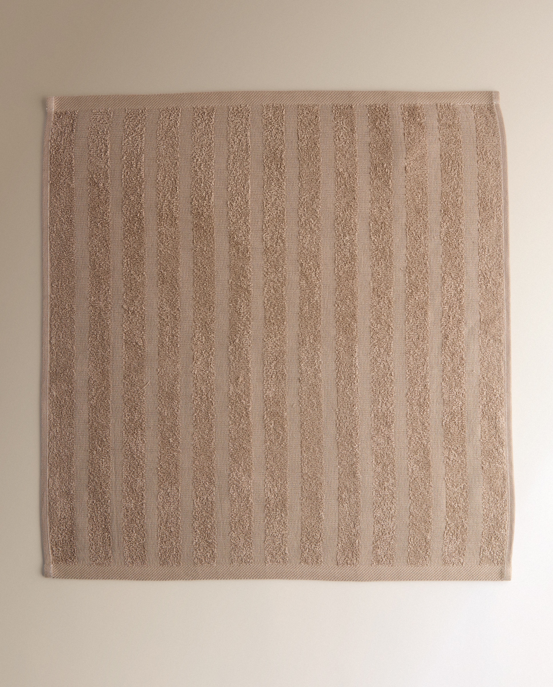 Conjunto de 2 Panos de Tecido Turco de Algodão Moss Bege-4