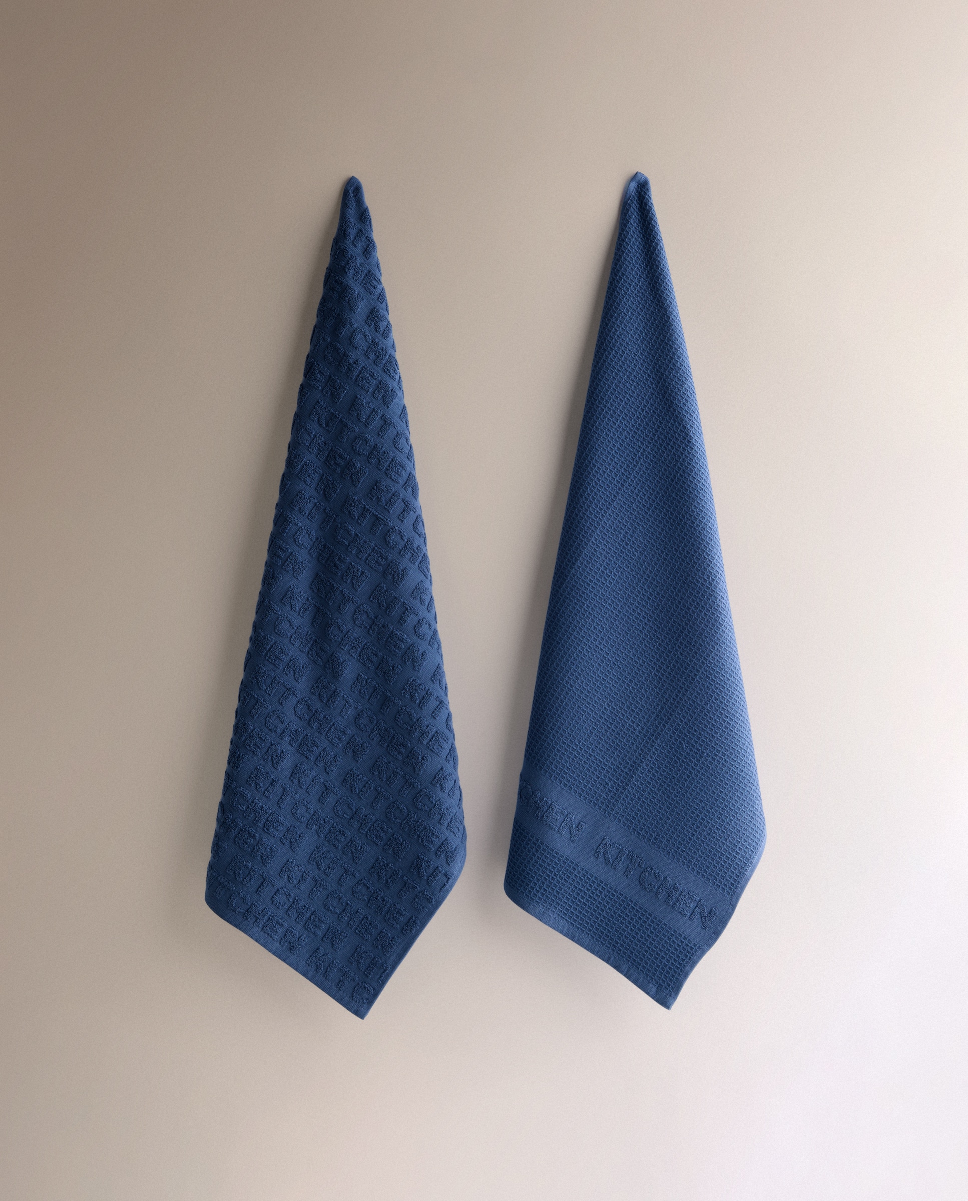 Conjunto de 2 Panos de Cozinha Kichy em Algodão Azul-2