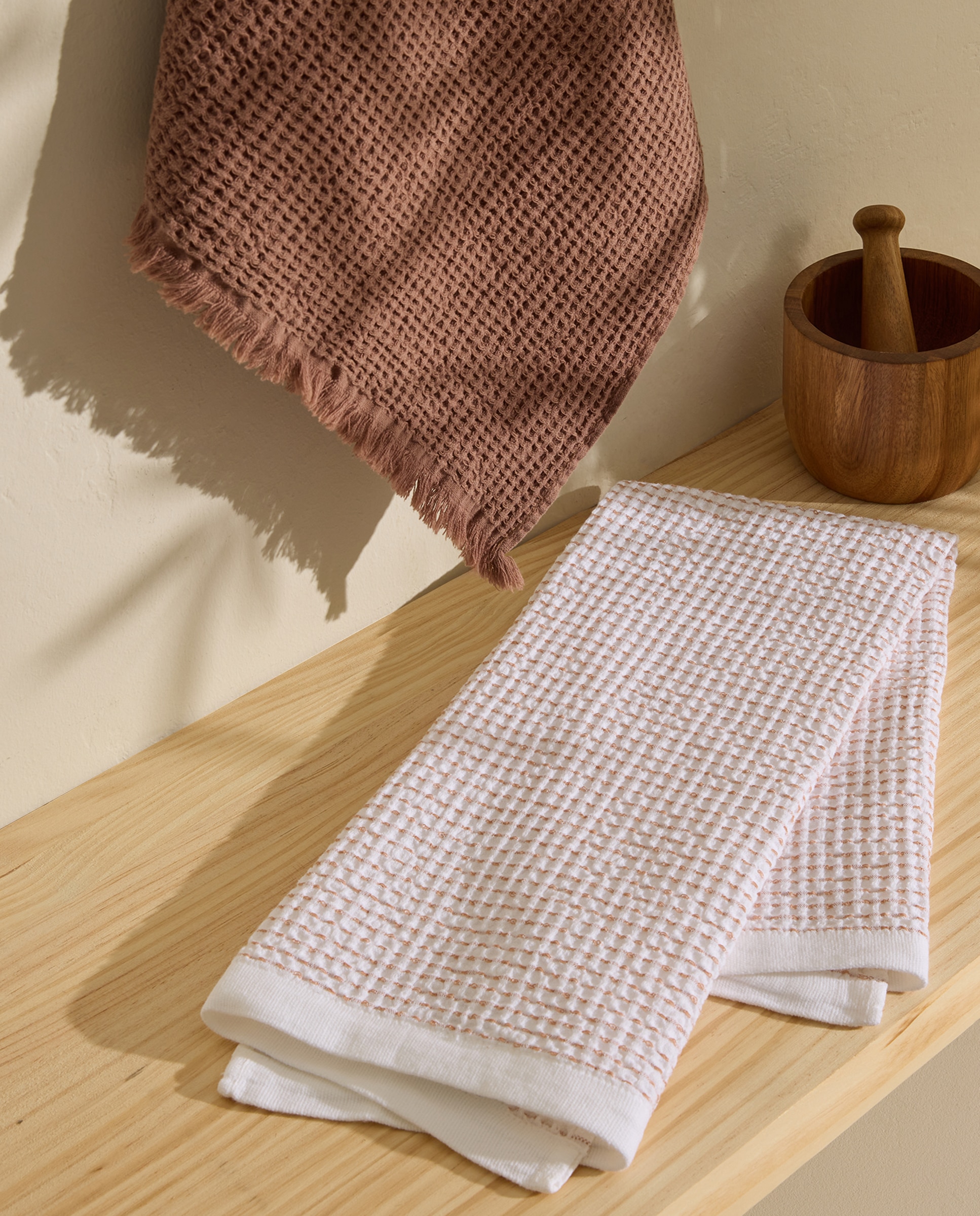 Imagem 0 de Conjunto de 2 Panos de Cozinha de Algodão Ninho