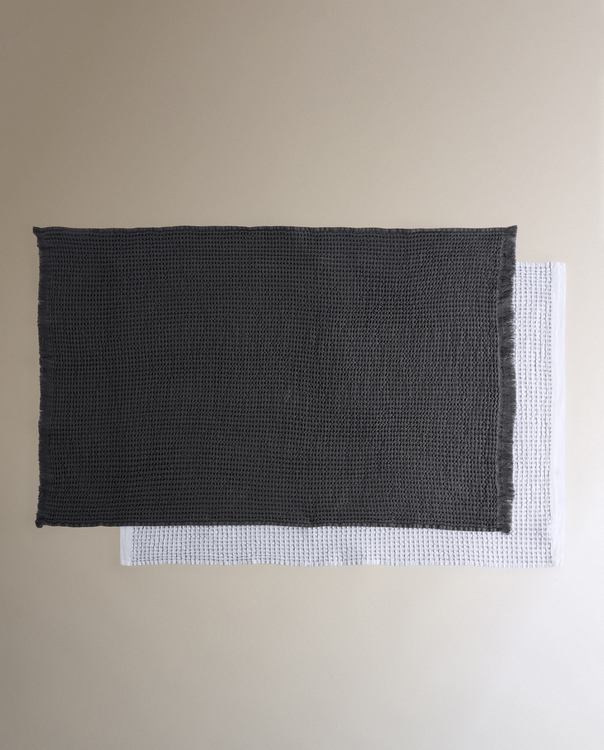 Set 2 paños de cocina algodón Nido - Gris 50 x 70 cm Gris-5