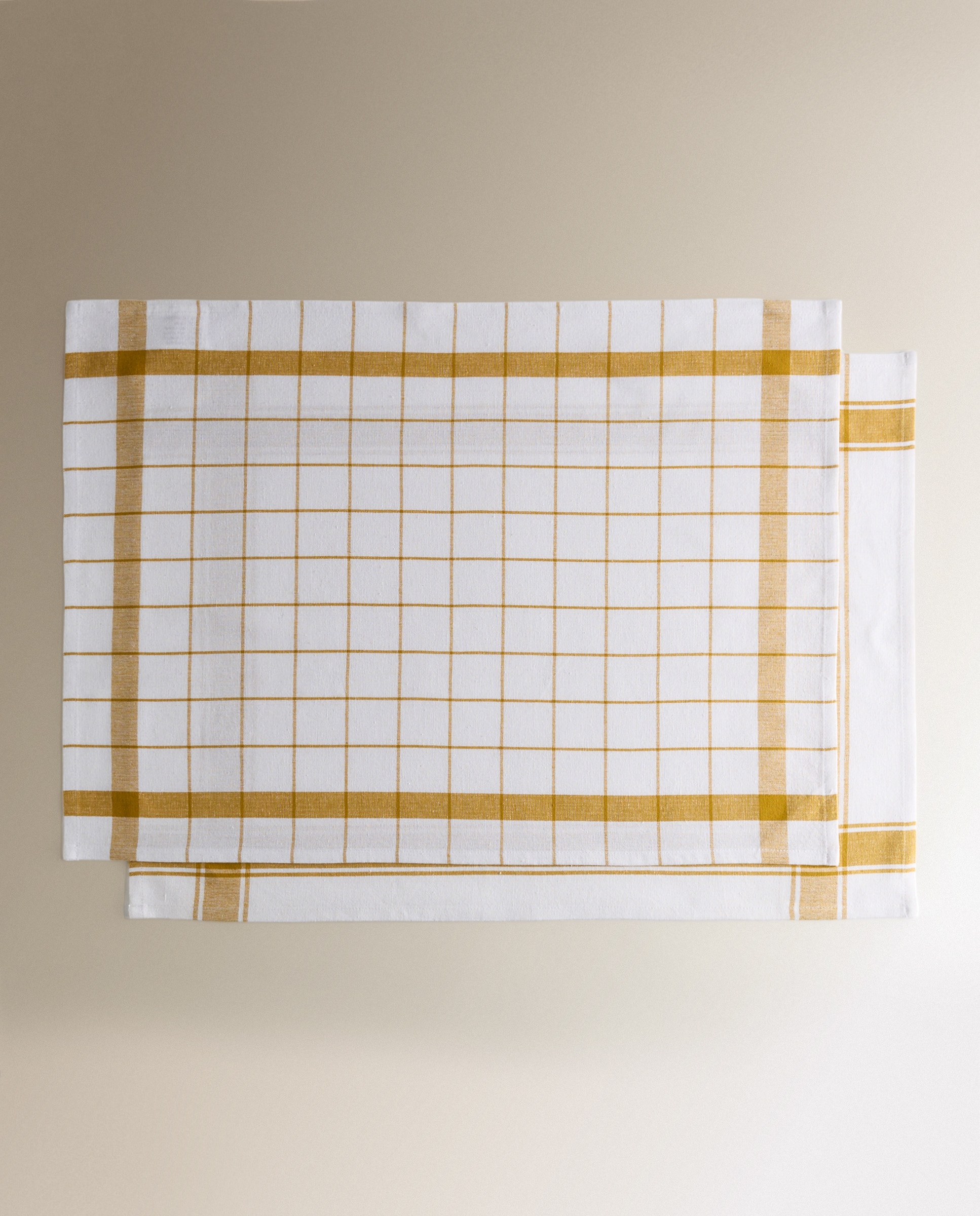 Set 2 paños sarga algodón Nova - Mostaza 50 x 70 cm Mostaza-5