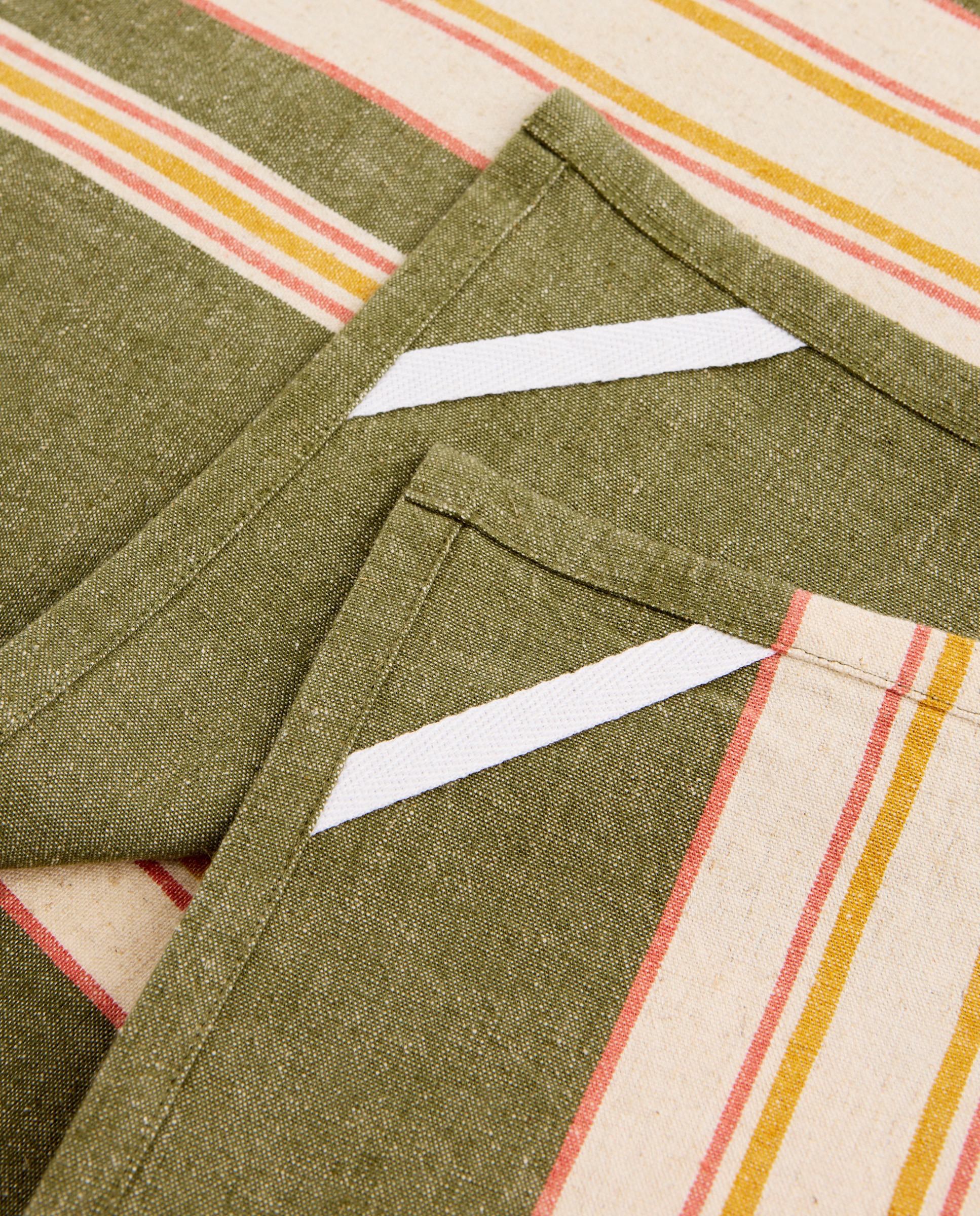 Set 2 paños sarga algodón y lino Ruan - Verde 50 x 70 cm Verde-3