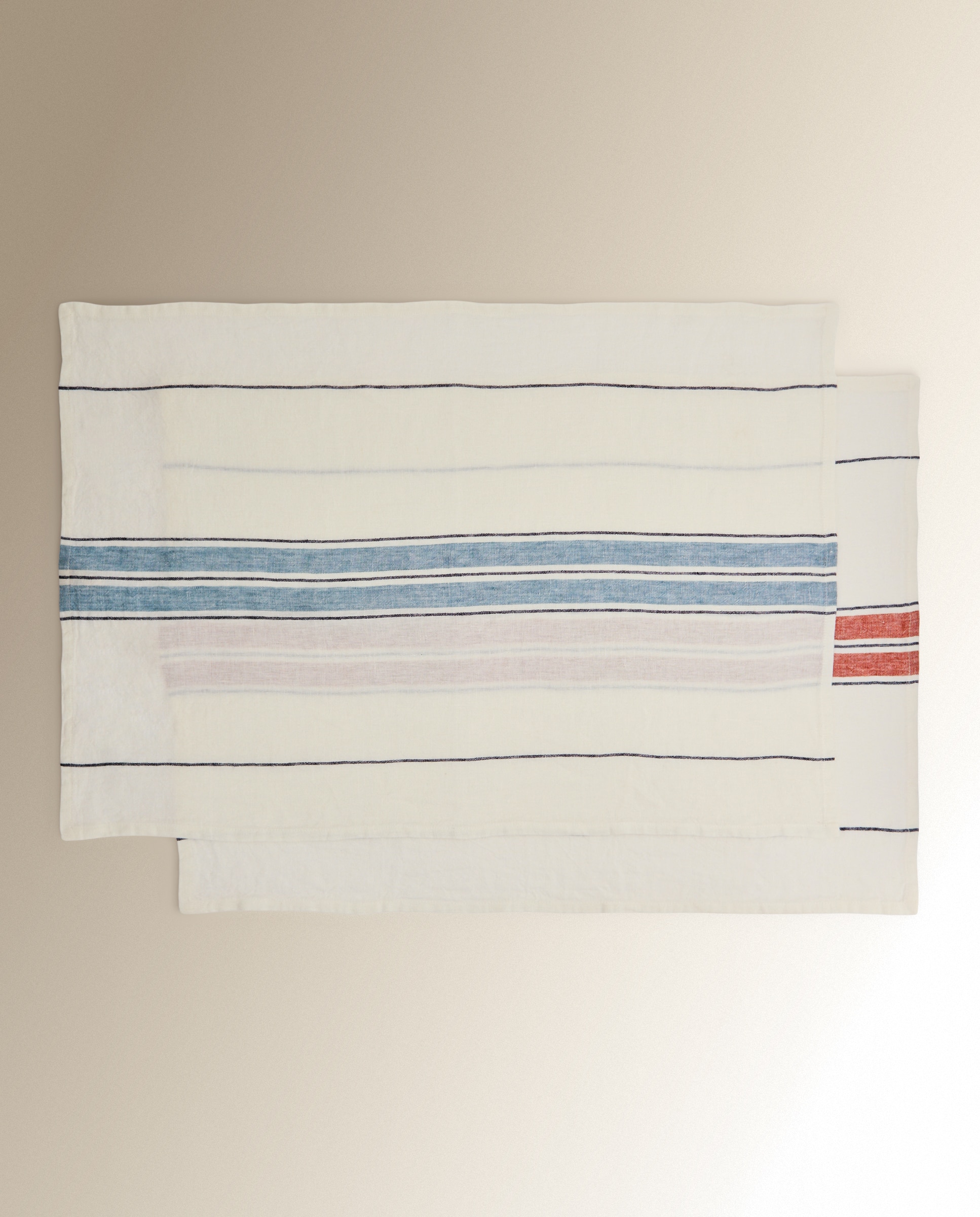 Set 2 paños de cocina sarga lino Javea - Multicolor Multicolor-5