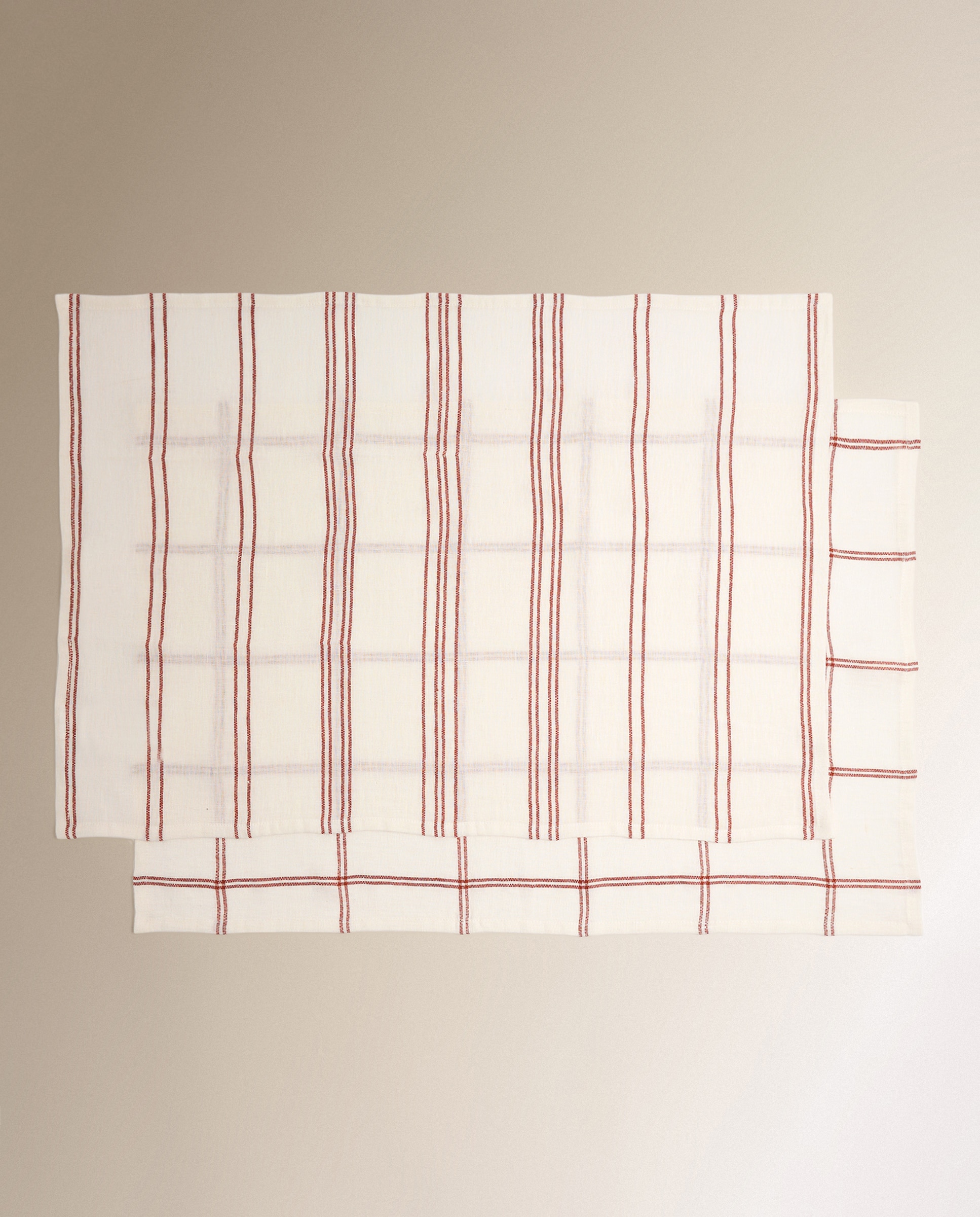 Set 2 paños de cocina sargo lino Altea - Coral Coral-5