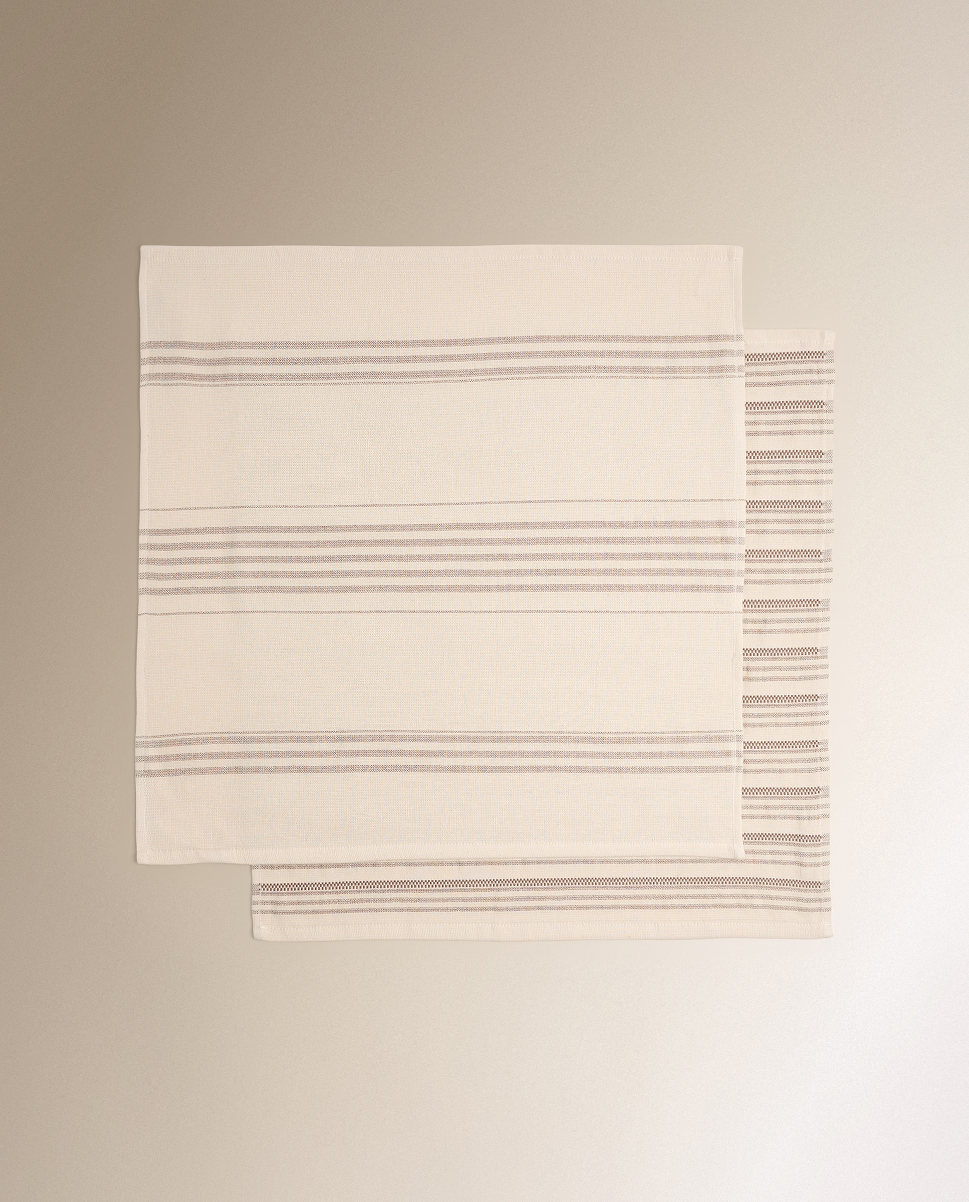 Conjunto de 2 Panos de Cozinha de Algodão Nora Bege-5