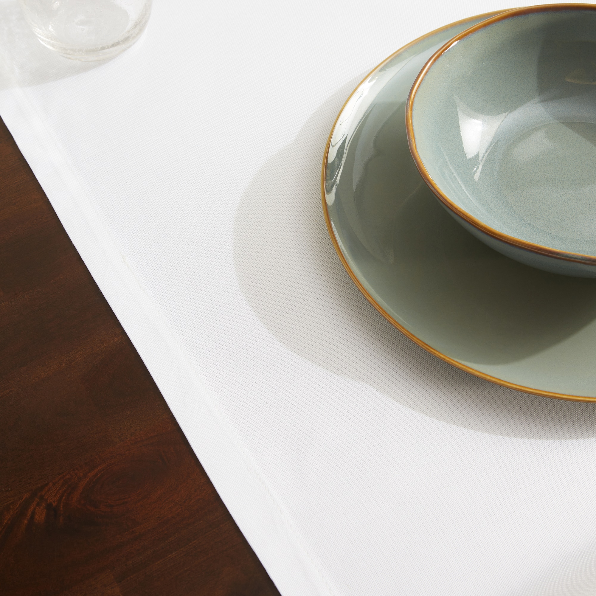 Caminho de mesa de algodão Cotton El Corte Inglés Branco-2