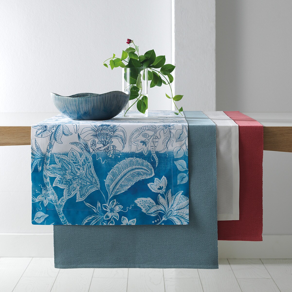 Caminho de mesa de algodão Cotton El Corte Inglés Branco-4