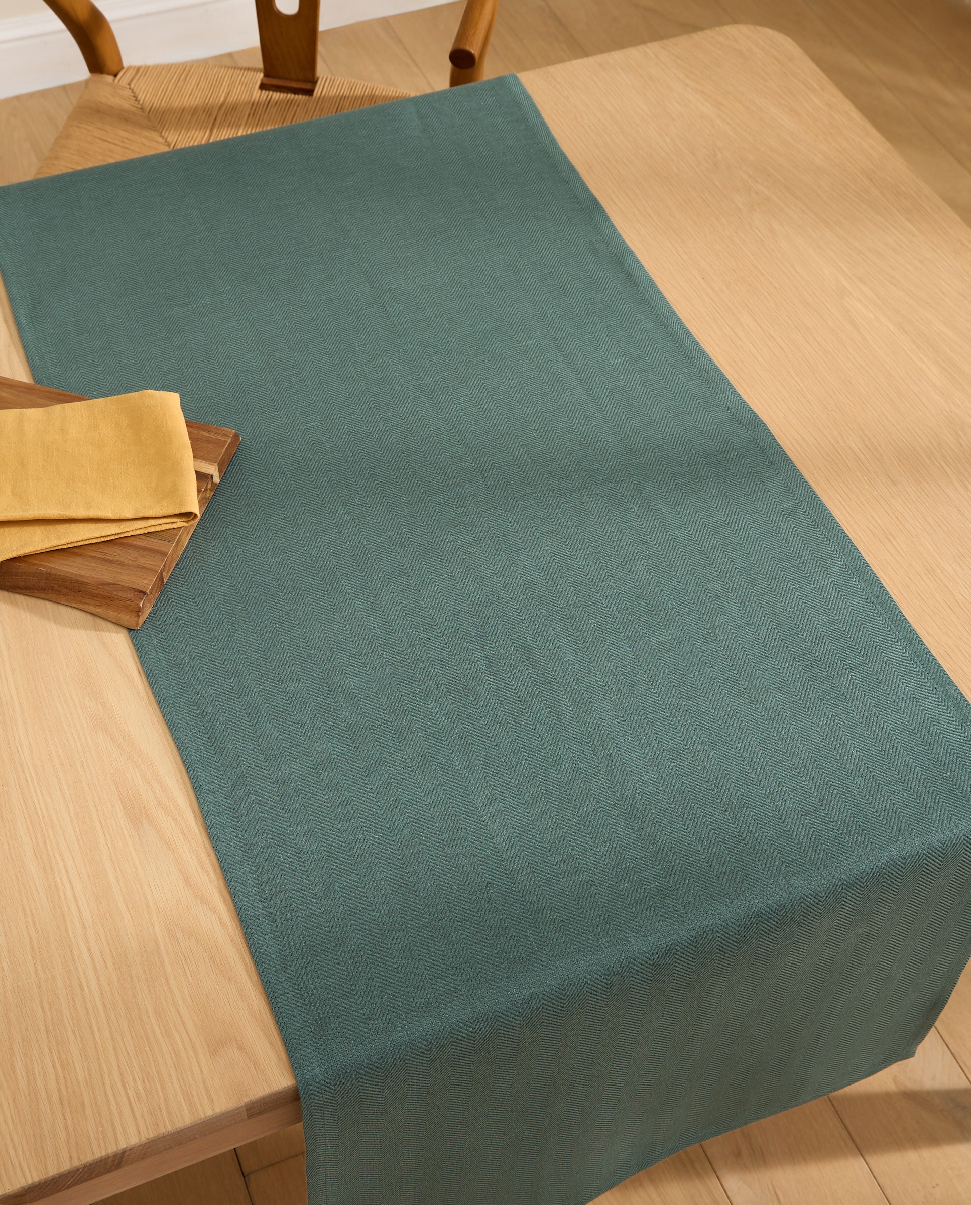 Camino de mesa lino Sidney - Verde 50 x 150 cm Verde-1