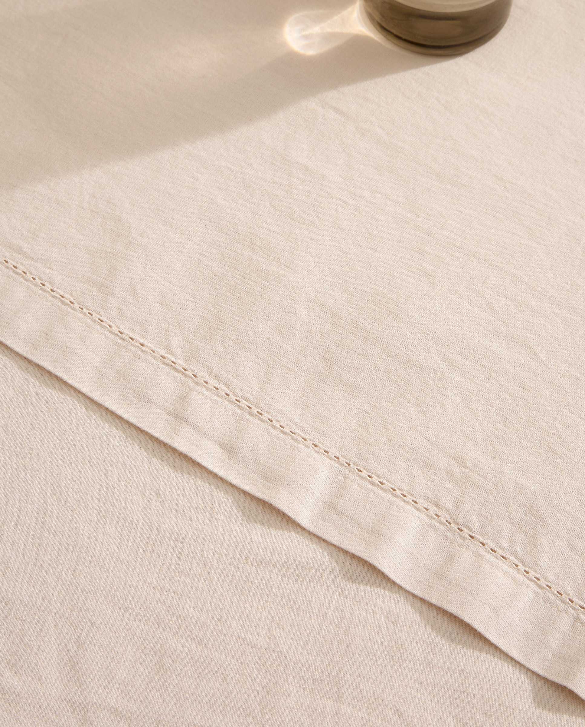 Camino de mesa algodón y lino Vainica - Beige 50 x 150 cm Beige-2