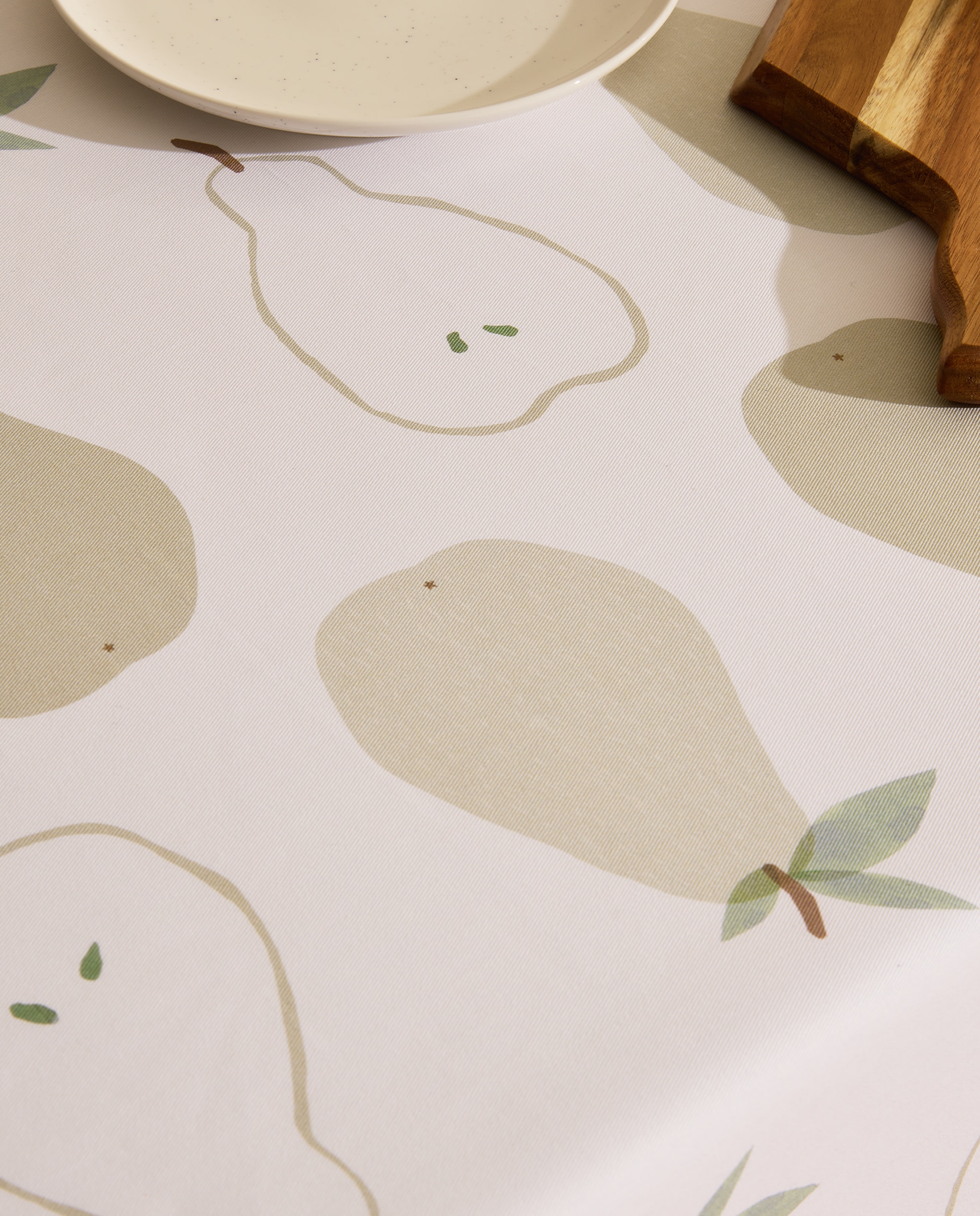 Toalha de Mesa Antinódoas Resinada Peras Verde-3