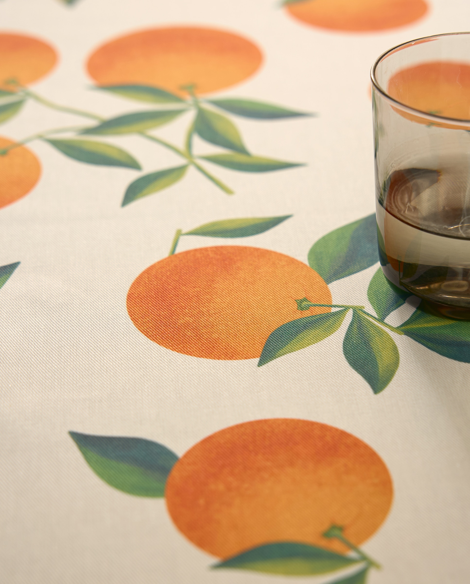Toalha de Mesa Antinódoas Resinada Laranjas Laranja-3