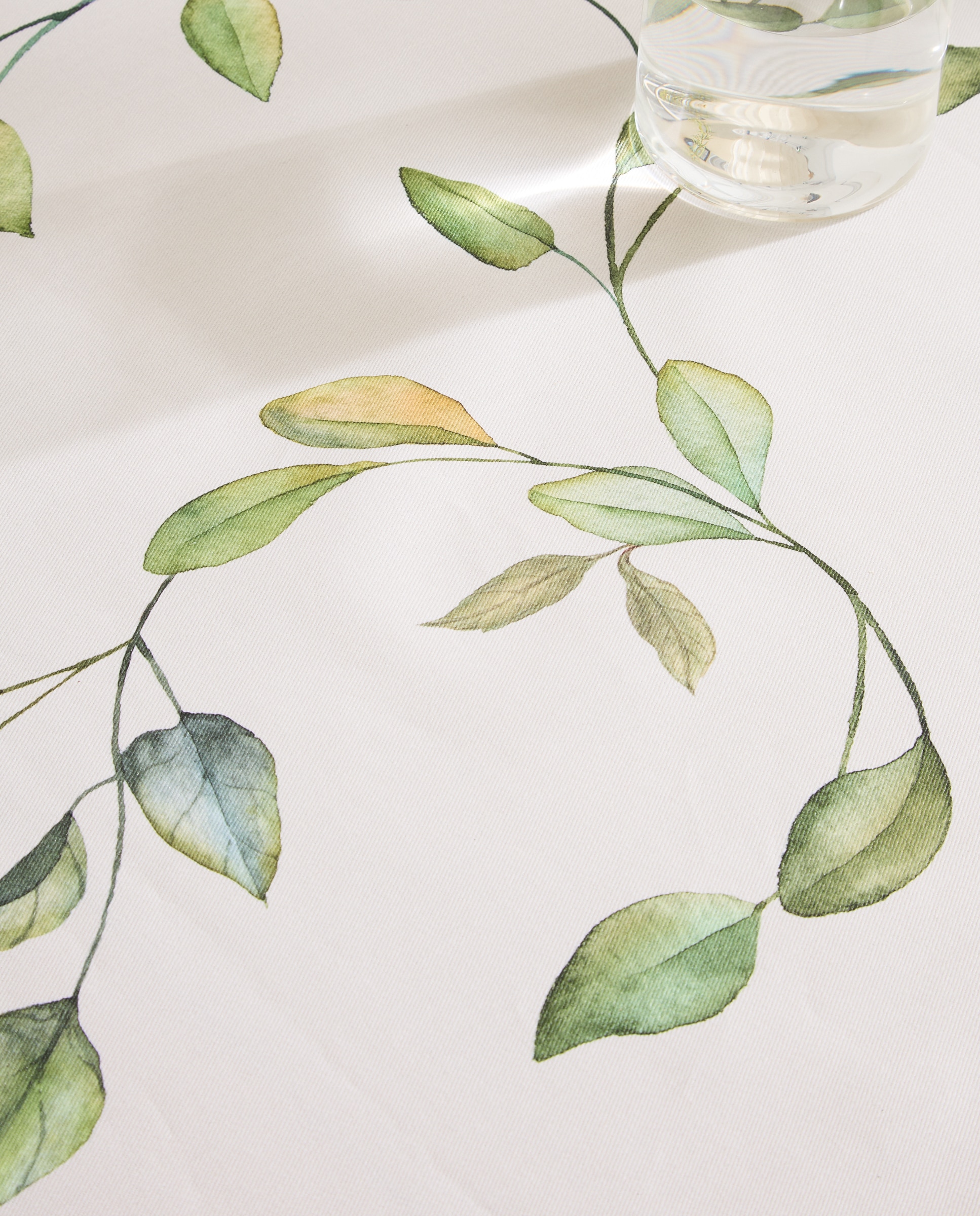 Mantel antimanchas resinado Leaves - Verde 100 x 150 cm Verde-3