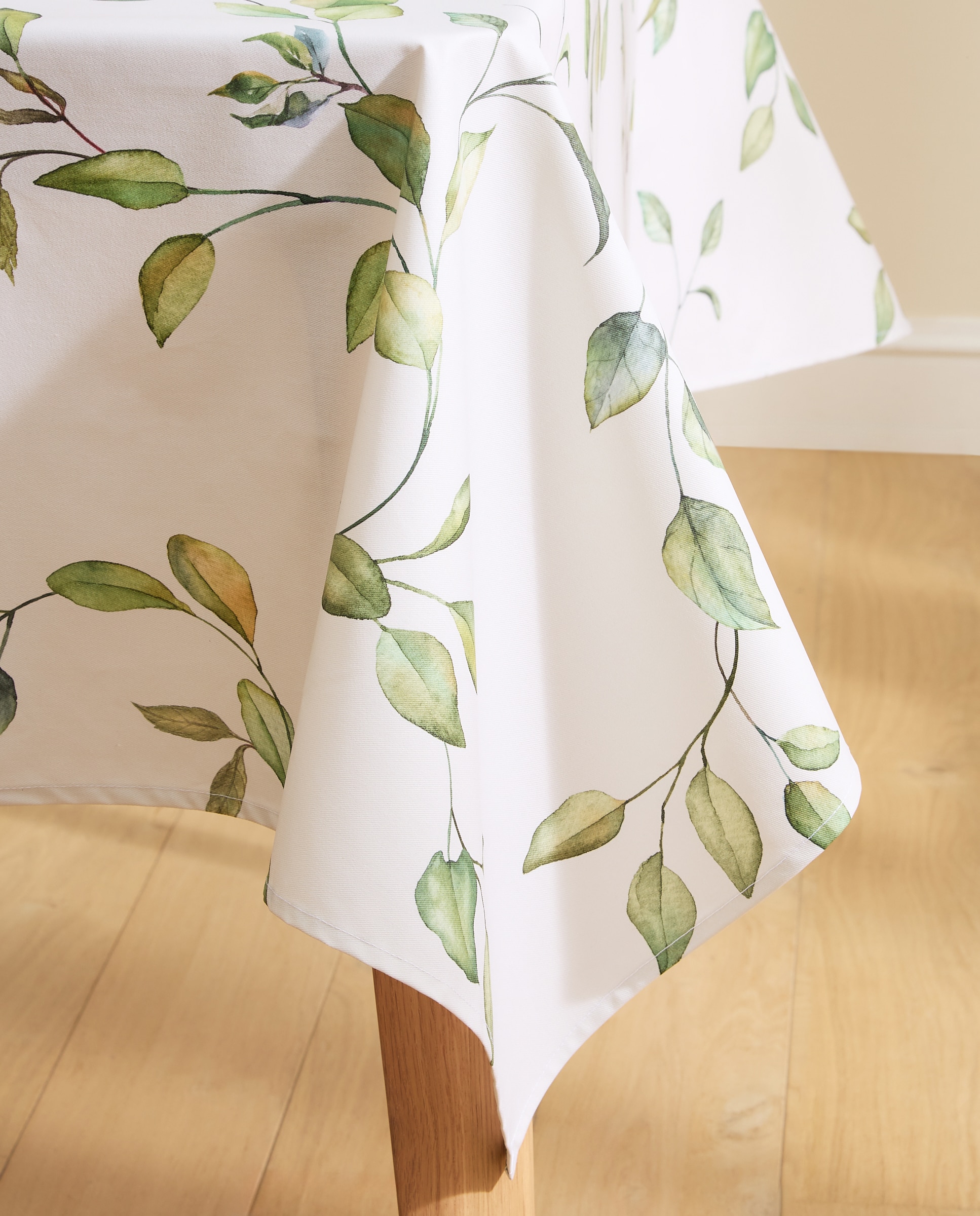 Mantel antimanchas resinado Leaves - Verde 100 x 150 cm Verde-4
