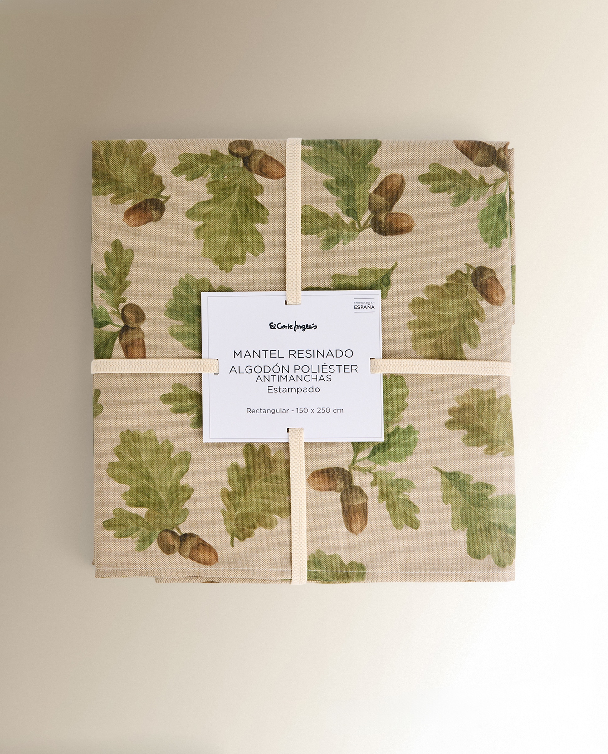 Mantel antimanchas resinado Roble - Beige 100 x 150 cm Beige-5