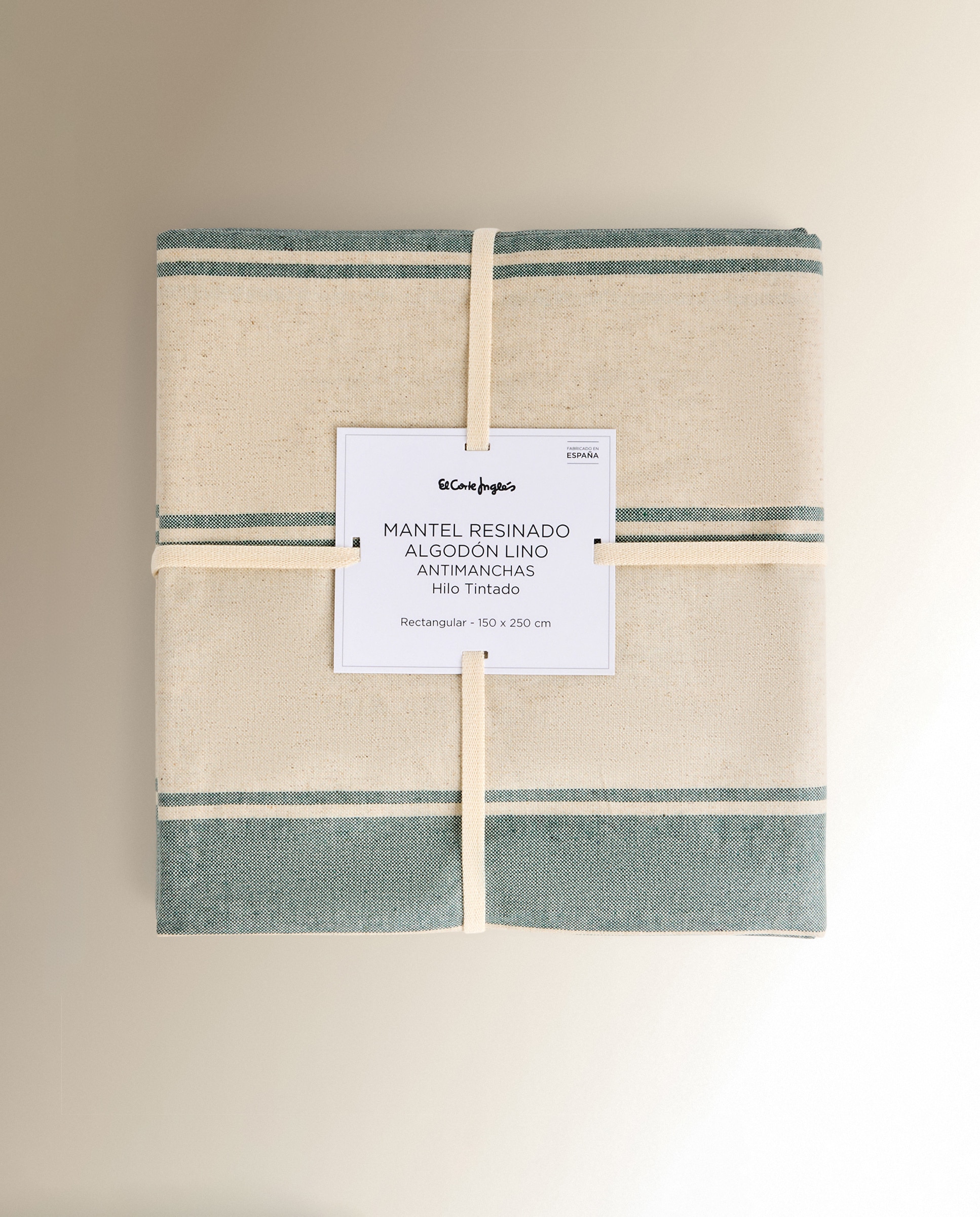 Mantel antimanchas resinado Raya - Verde Bosque 150 x 150 cm Verde Bosque-2