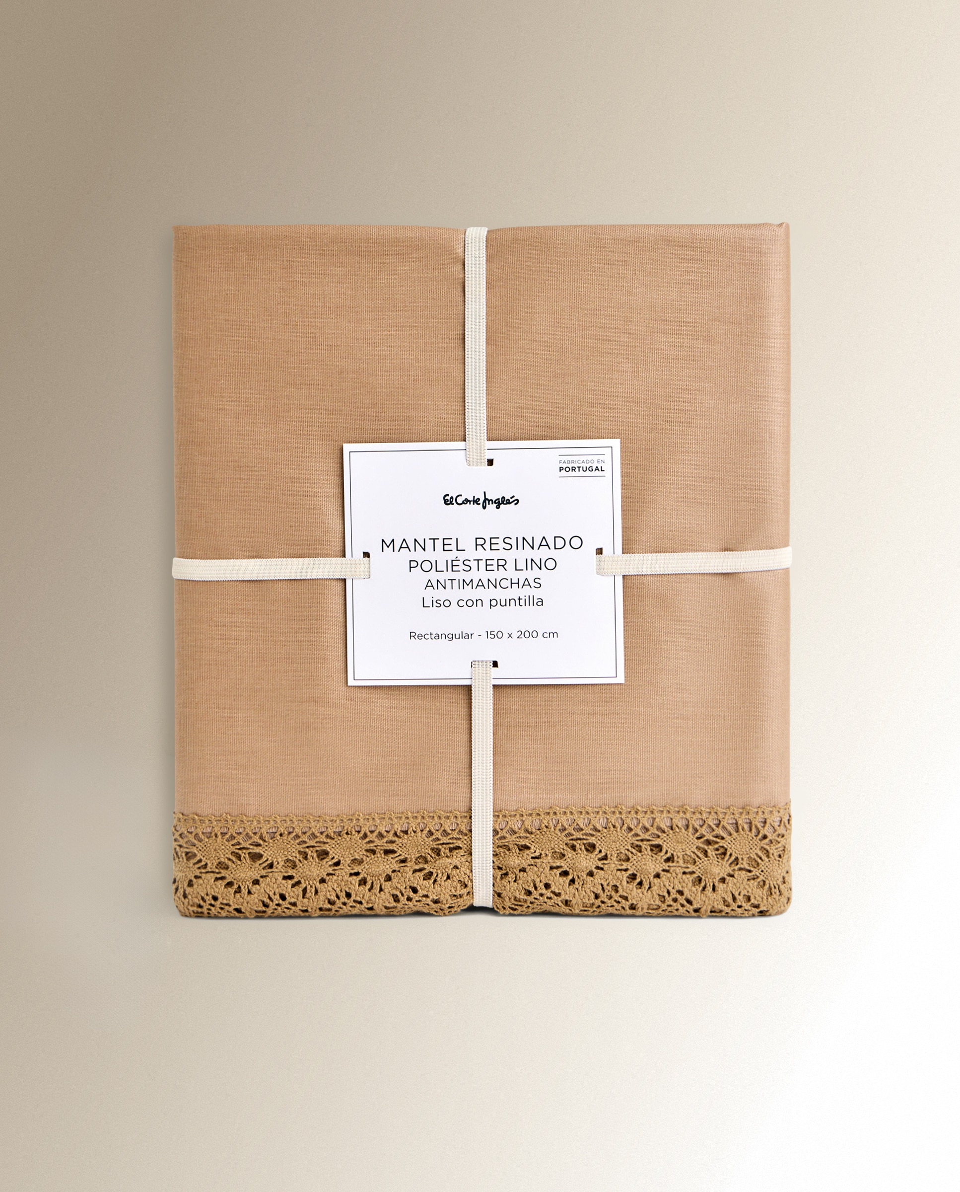 Mantel antimanchas resinado Wendy - Beige 150 x 300 cm Beige-5