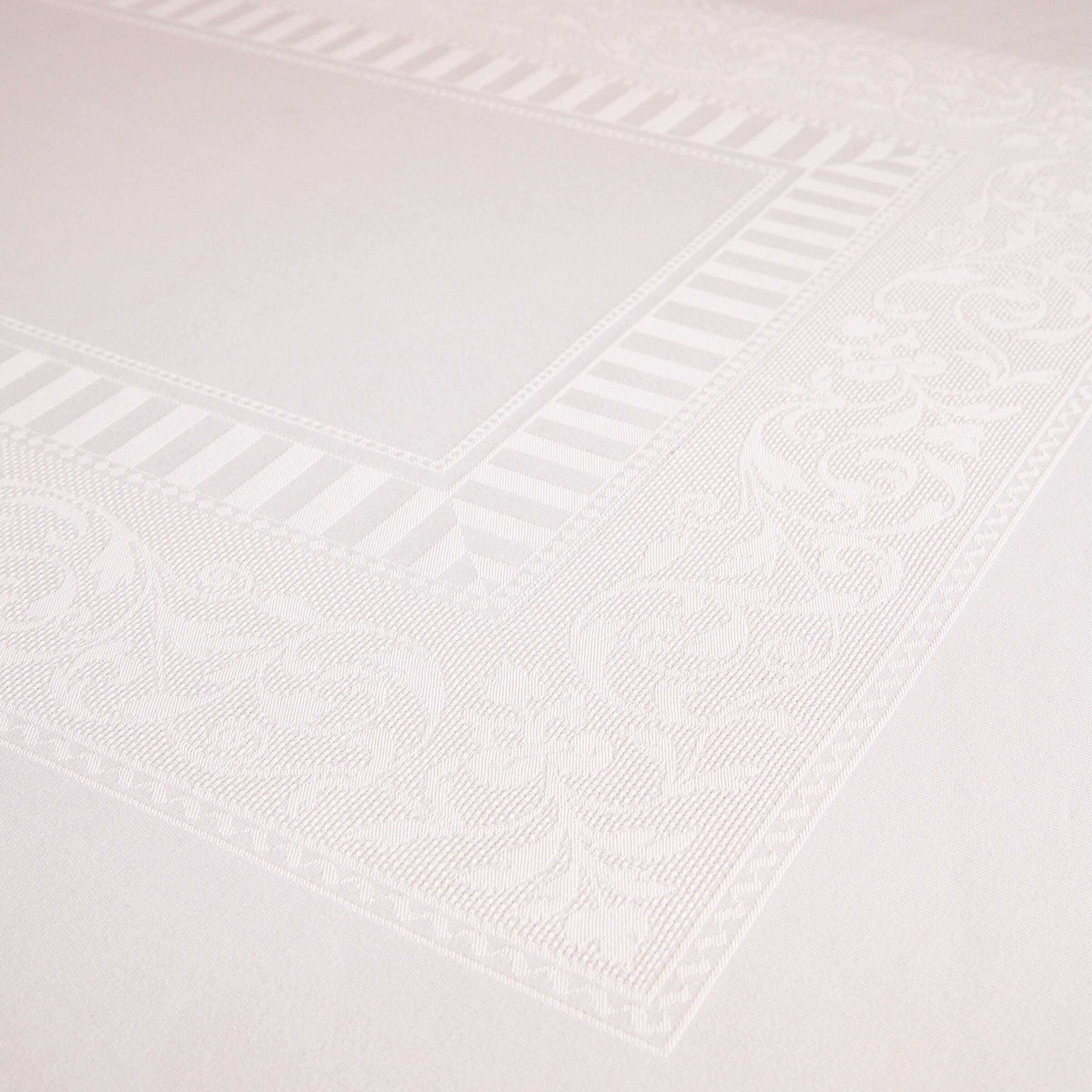 Mantel algodón Versalles - Blanco 170 x 400 cm Blanco-3