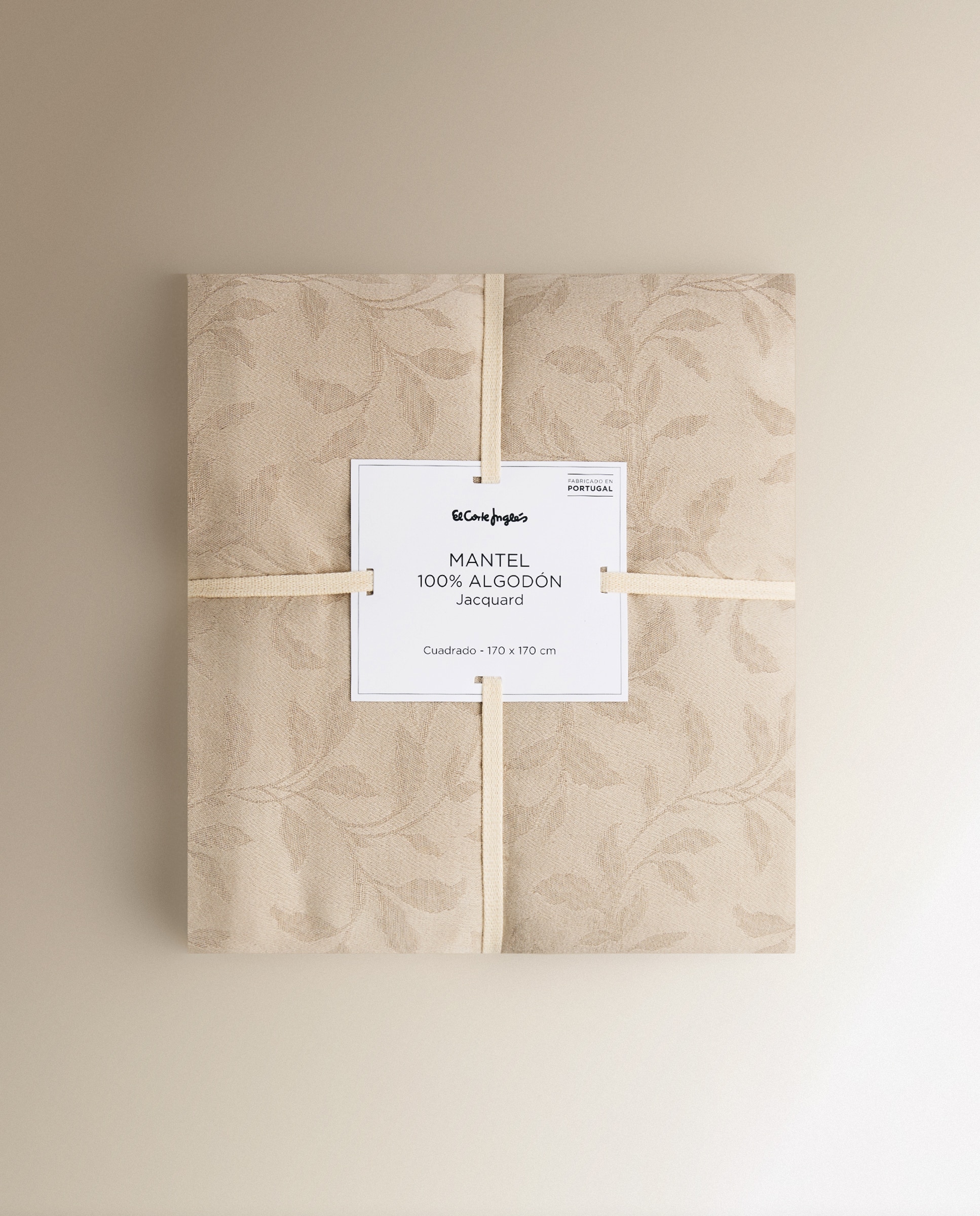 Mantel algodón Anne - Beige 170 x 170 cm Beige-5