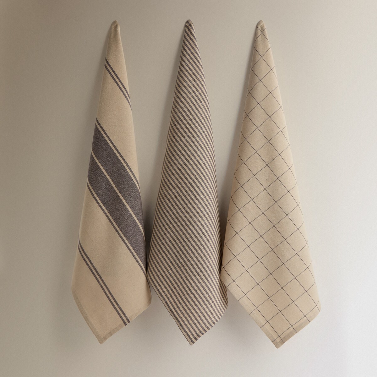 Conjunto de 3 Panos de Algodão Creek Cinzento-2