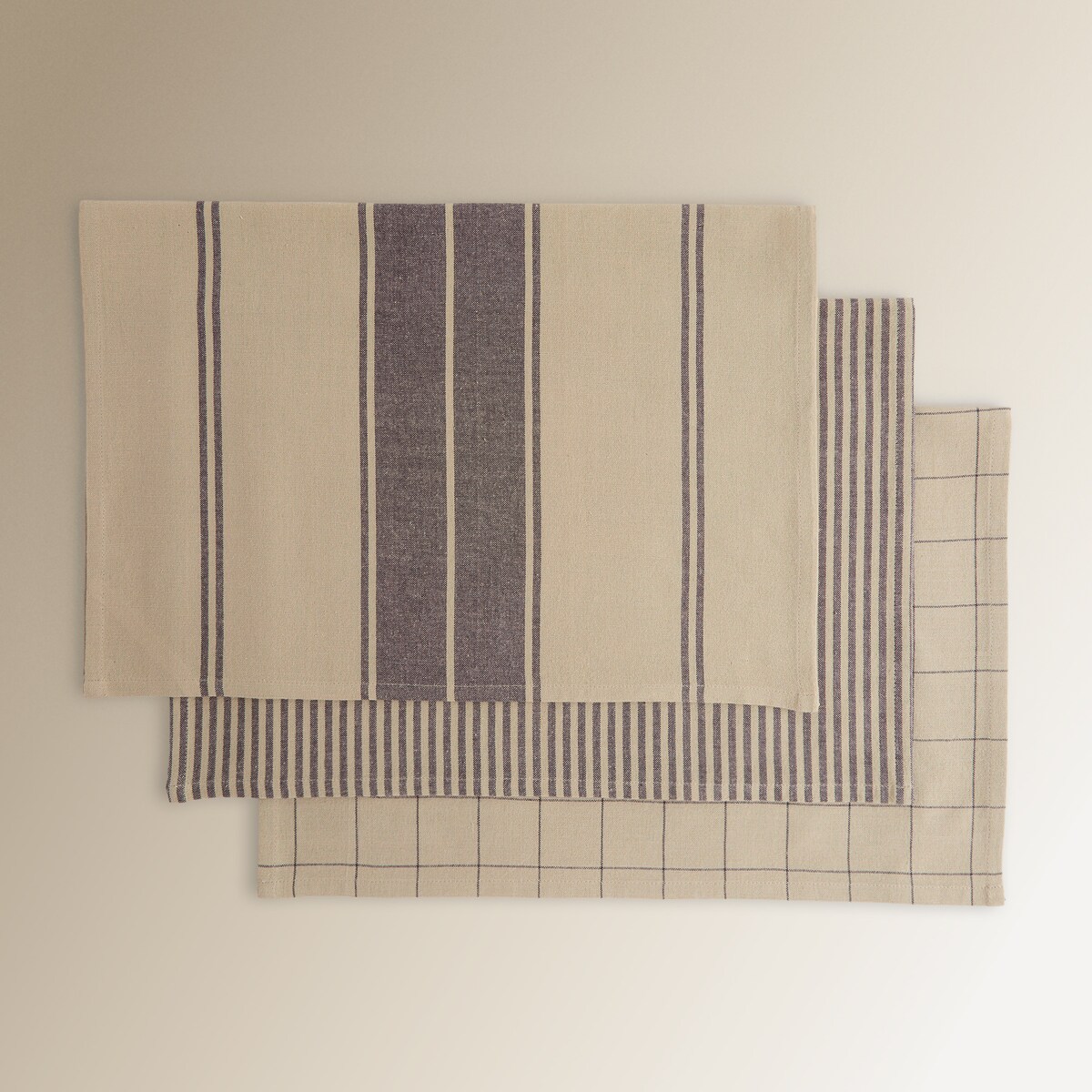 Conjunto de 3 Panos de Algodão Creek Cinzento-5