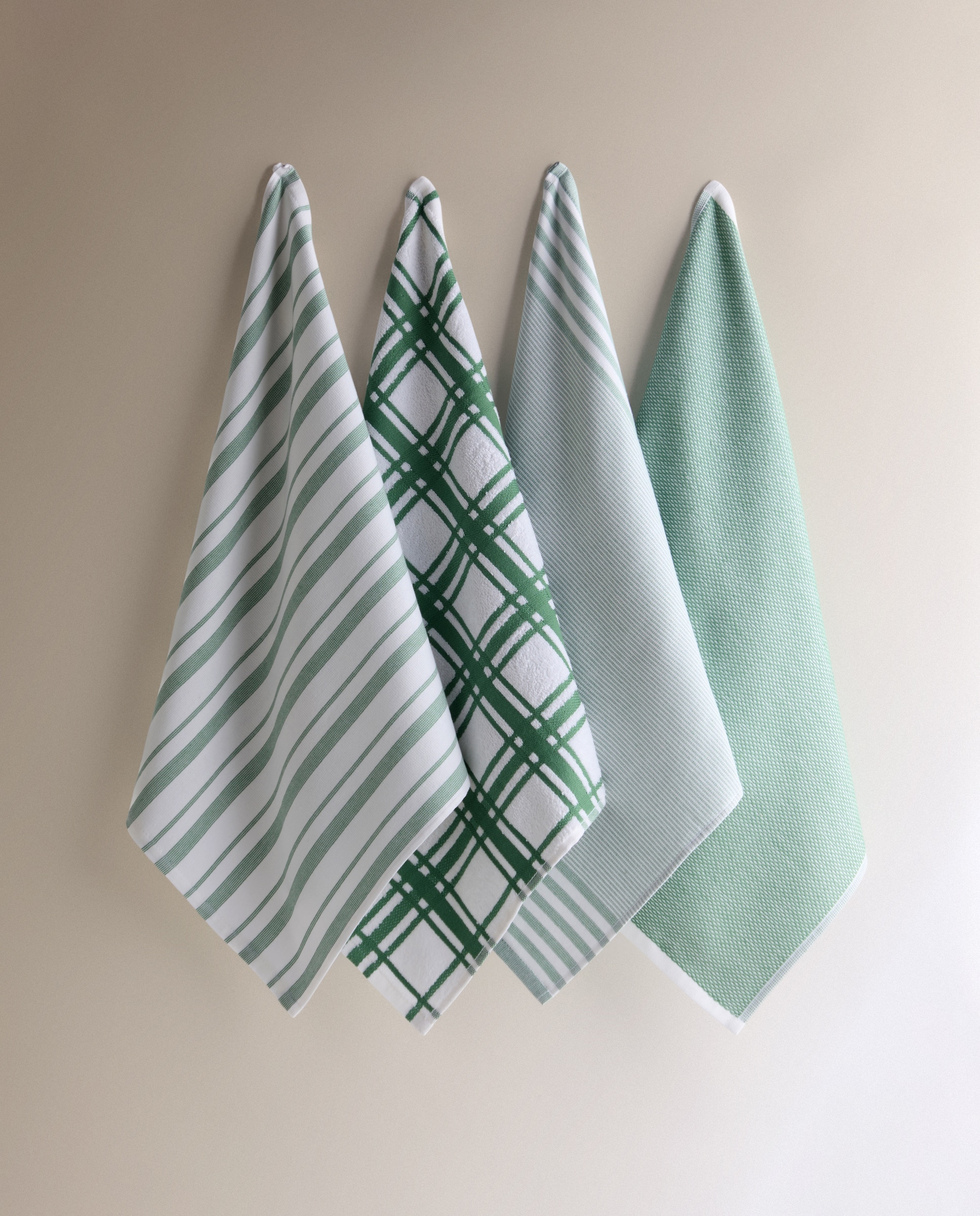 Set 4 paños algodón sostenible Heidi El Corte Inglés - Verde Verde-2