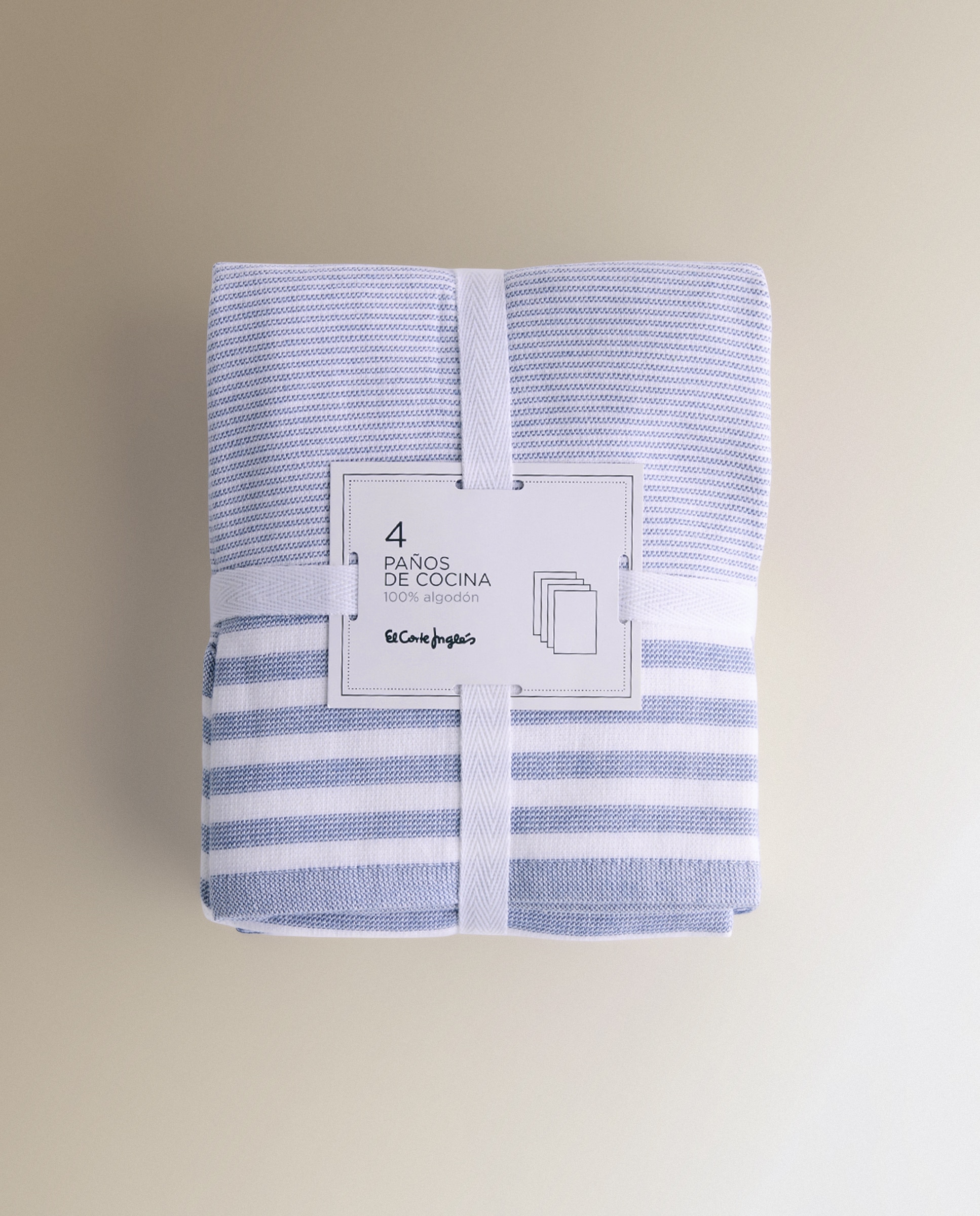 Conjunto de 4 panos de algodão sustentável Heidi Azul-6