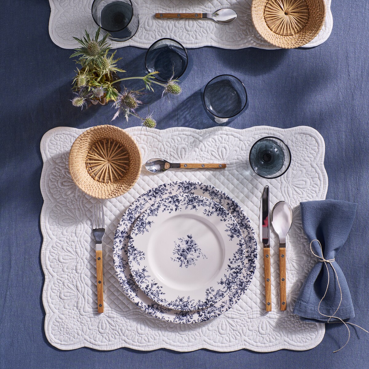 Toalha de Mesa Linho Room Azul-4