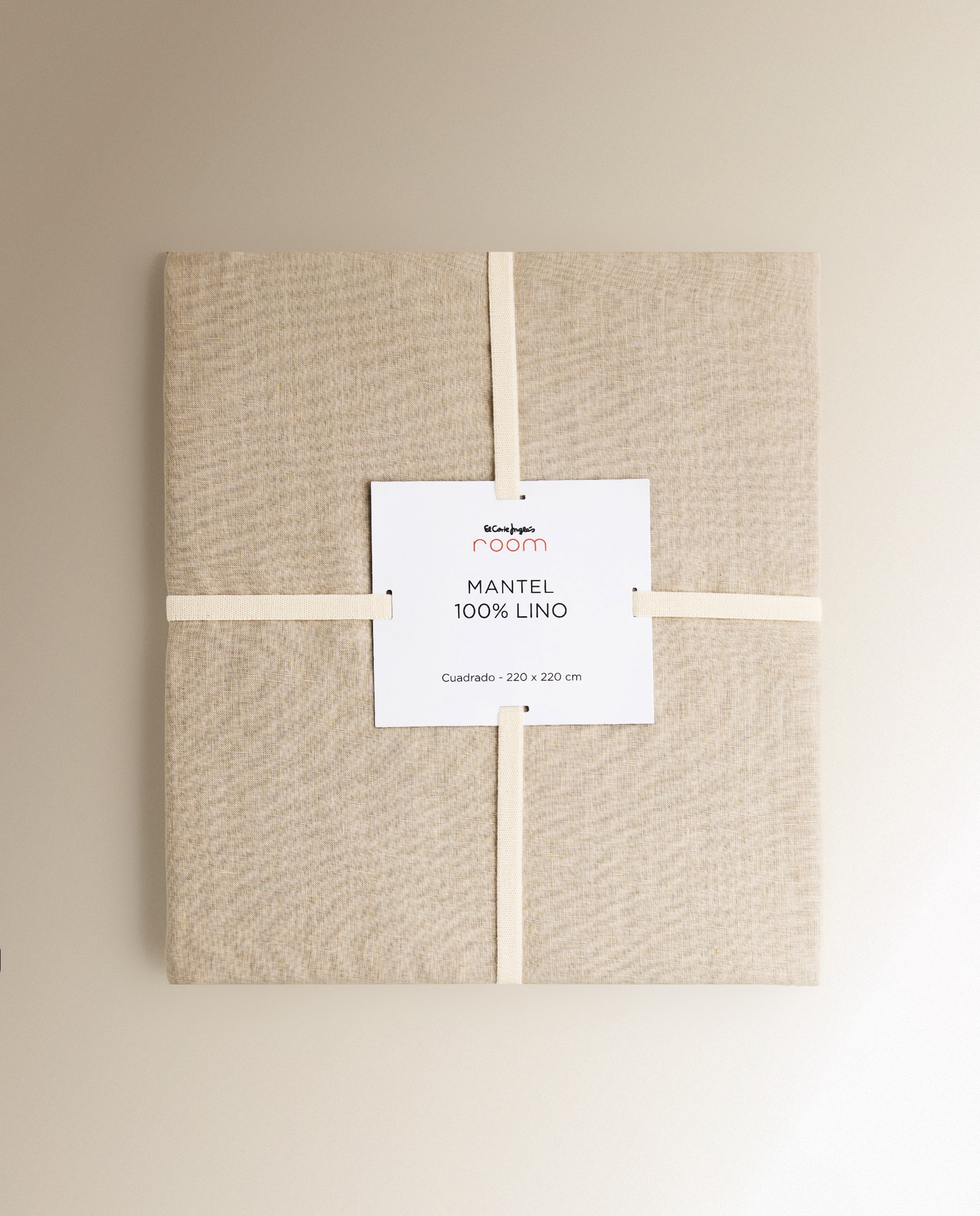 Toalha de Mesa de Linho Bege-5