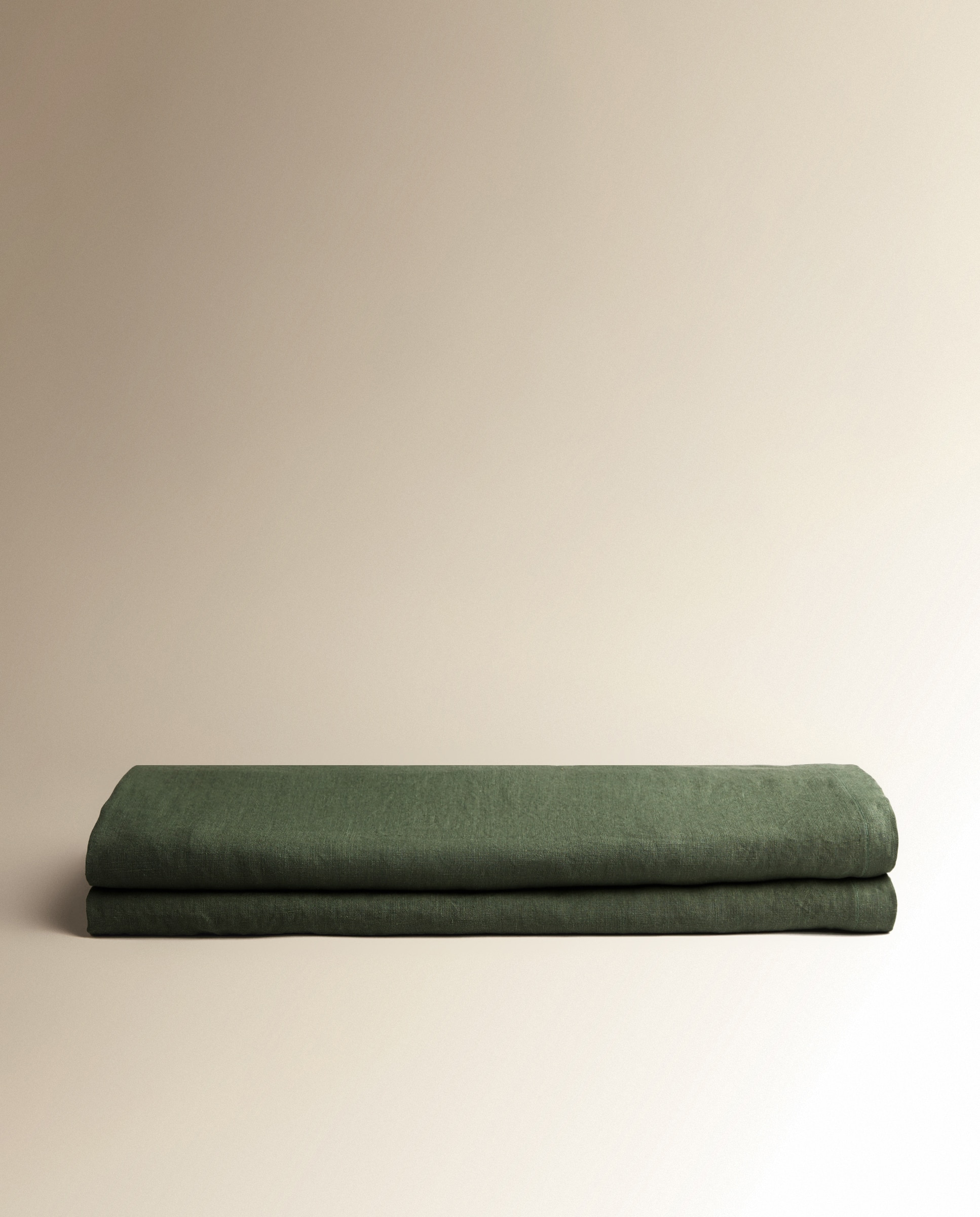 Mantel Lino Room - El Corte Inglés - Verde oscuro 190 x 400 cm Verde oscuro-2