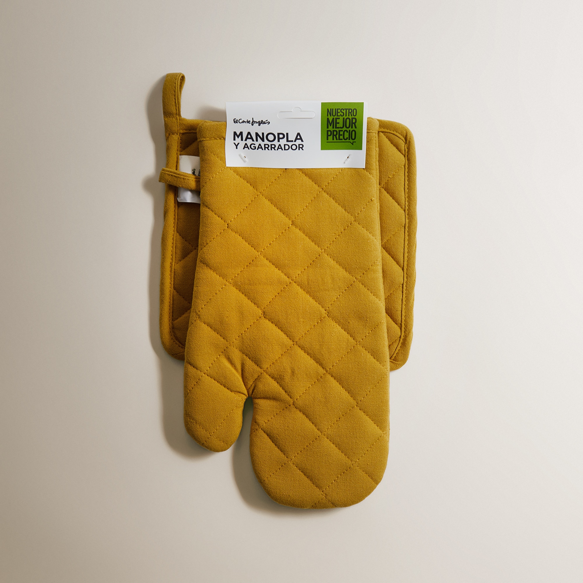 Conjunto de luva e pega Basic II Mostarda-3