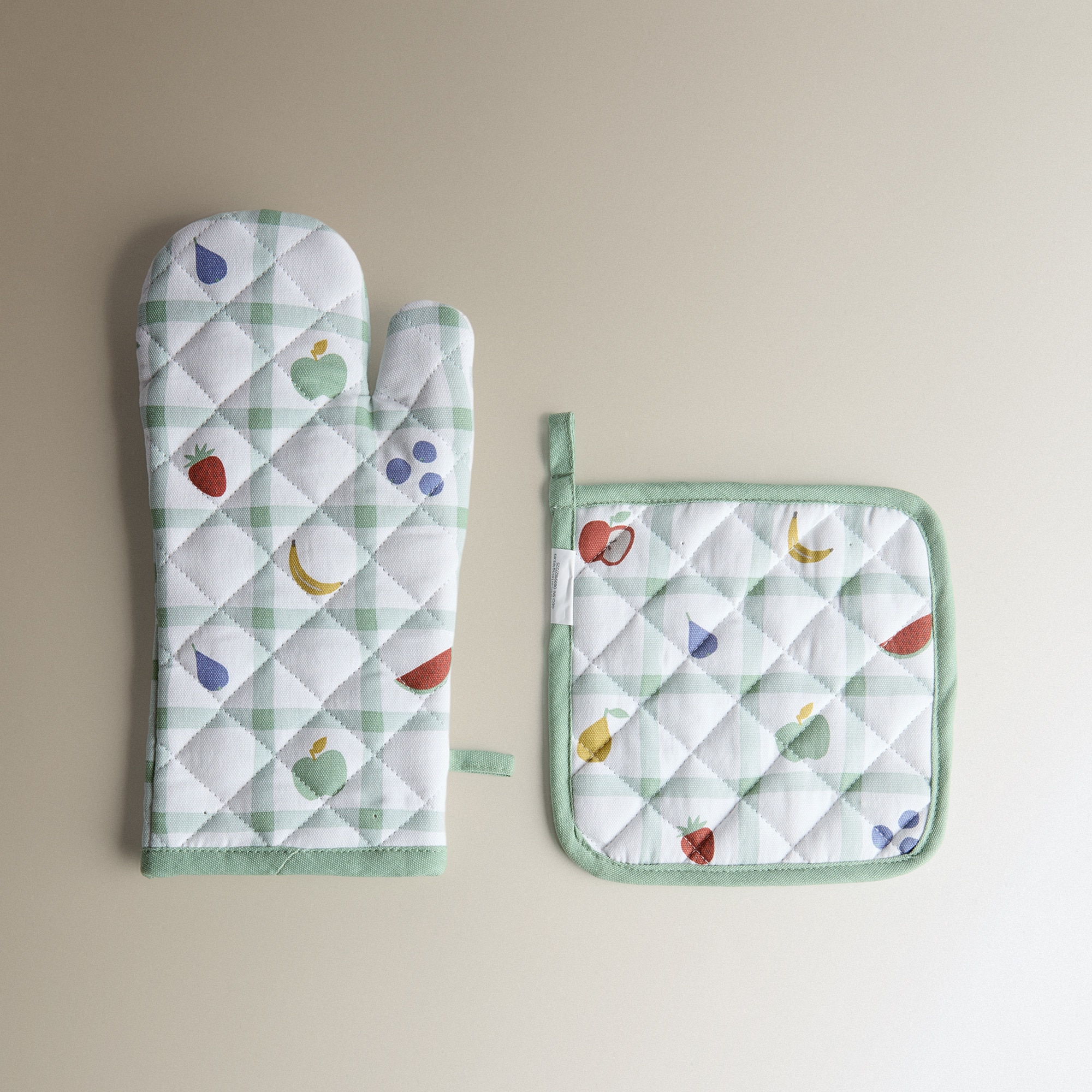 Conjunto de Luva e Pega Picnic Verde-1