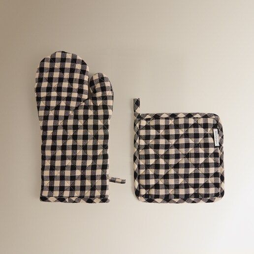 Set manopla y agarrador Mini Vichy