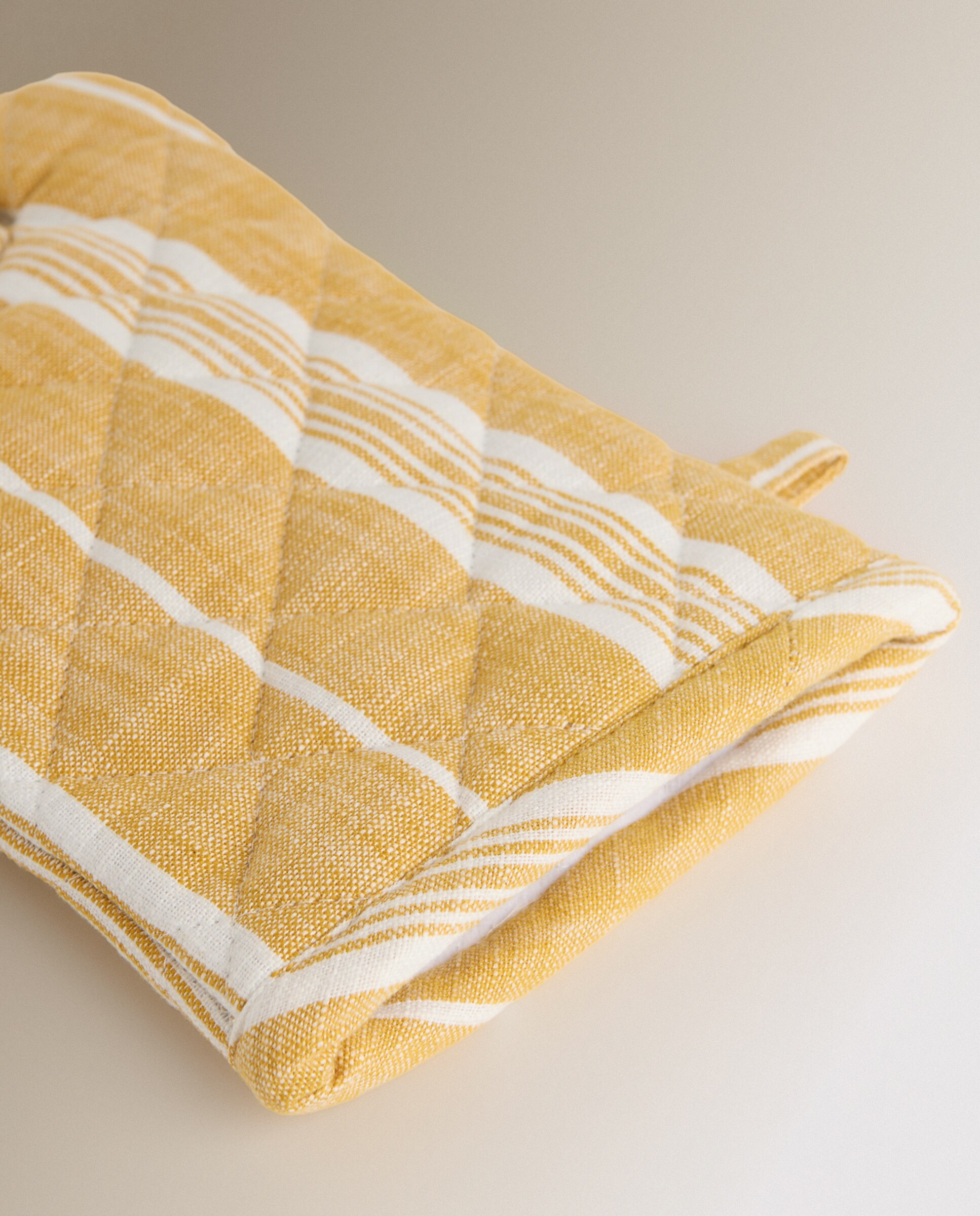 Set manopla y agarrador Raya - Amarillo Talla única Amarillo-2