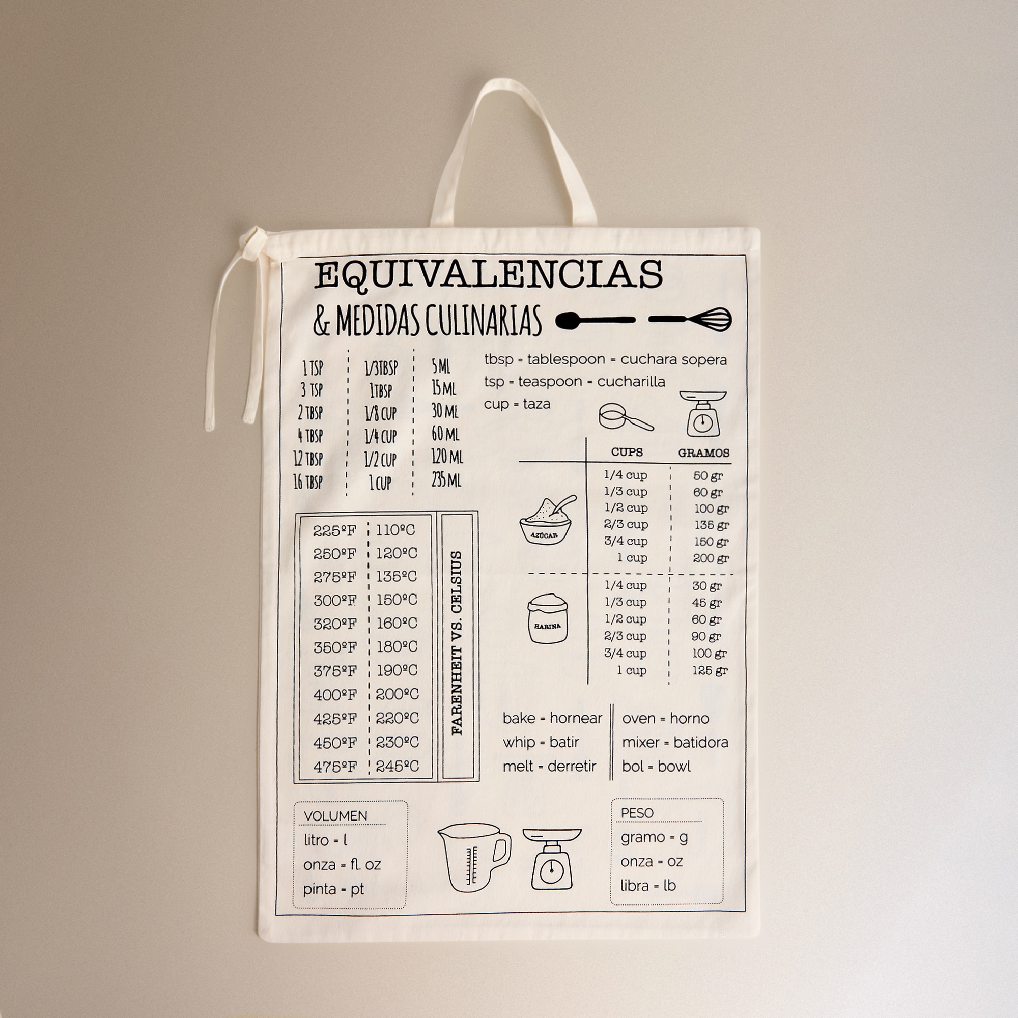 Bolsa de pão em algodão sustentável Medidas Branco-1