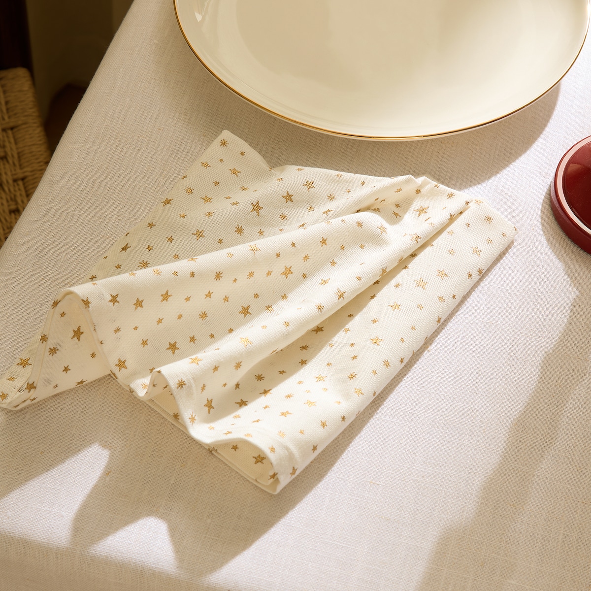 Set 4 servilletas algodón Tati Oro-1