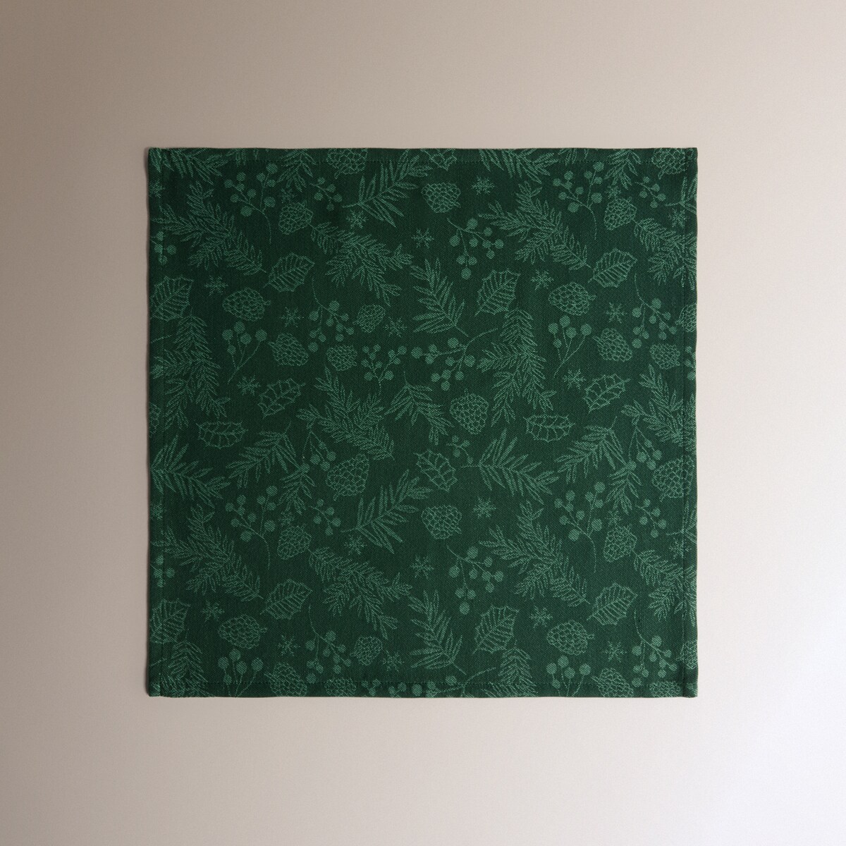 Set 4 servilletas mezcla algodón Holy Jacquard Verde-2