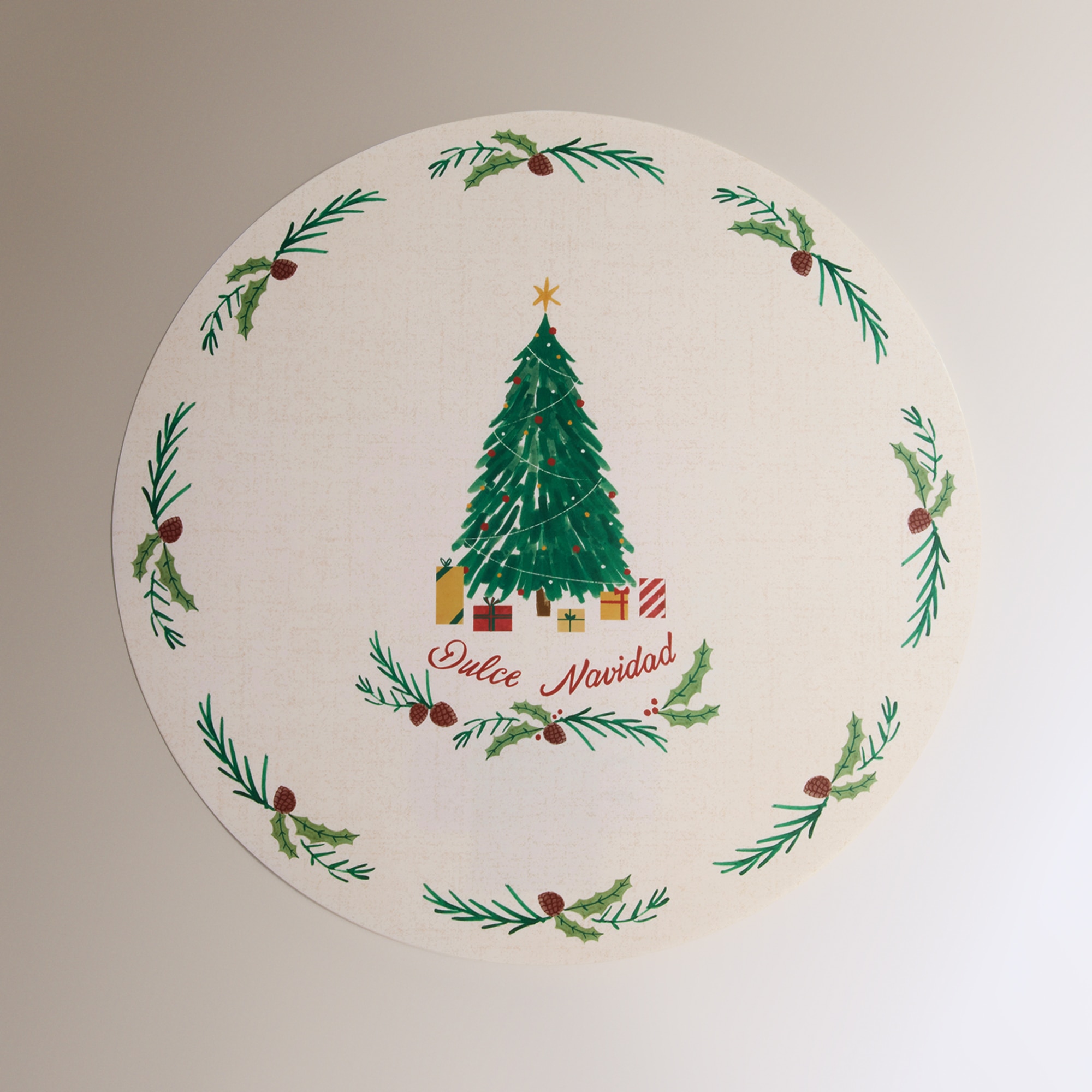 Individual de PVC Árvore Multicolor-2