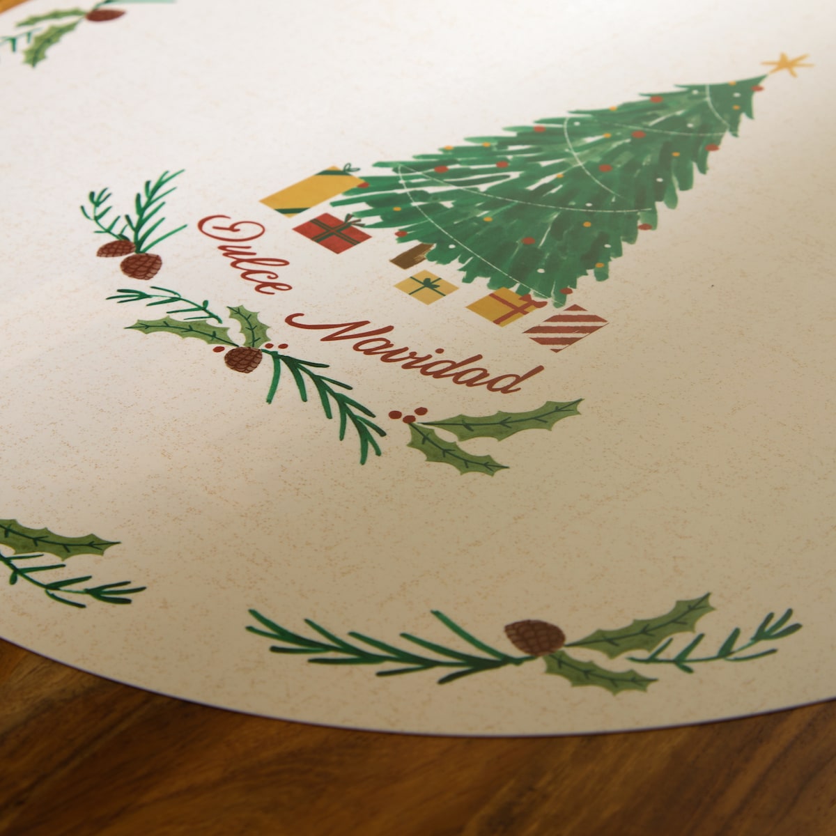 Individual de PVC Árvore Multicolor-3