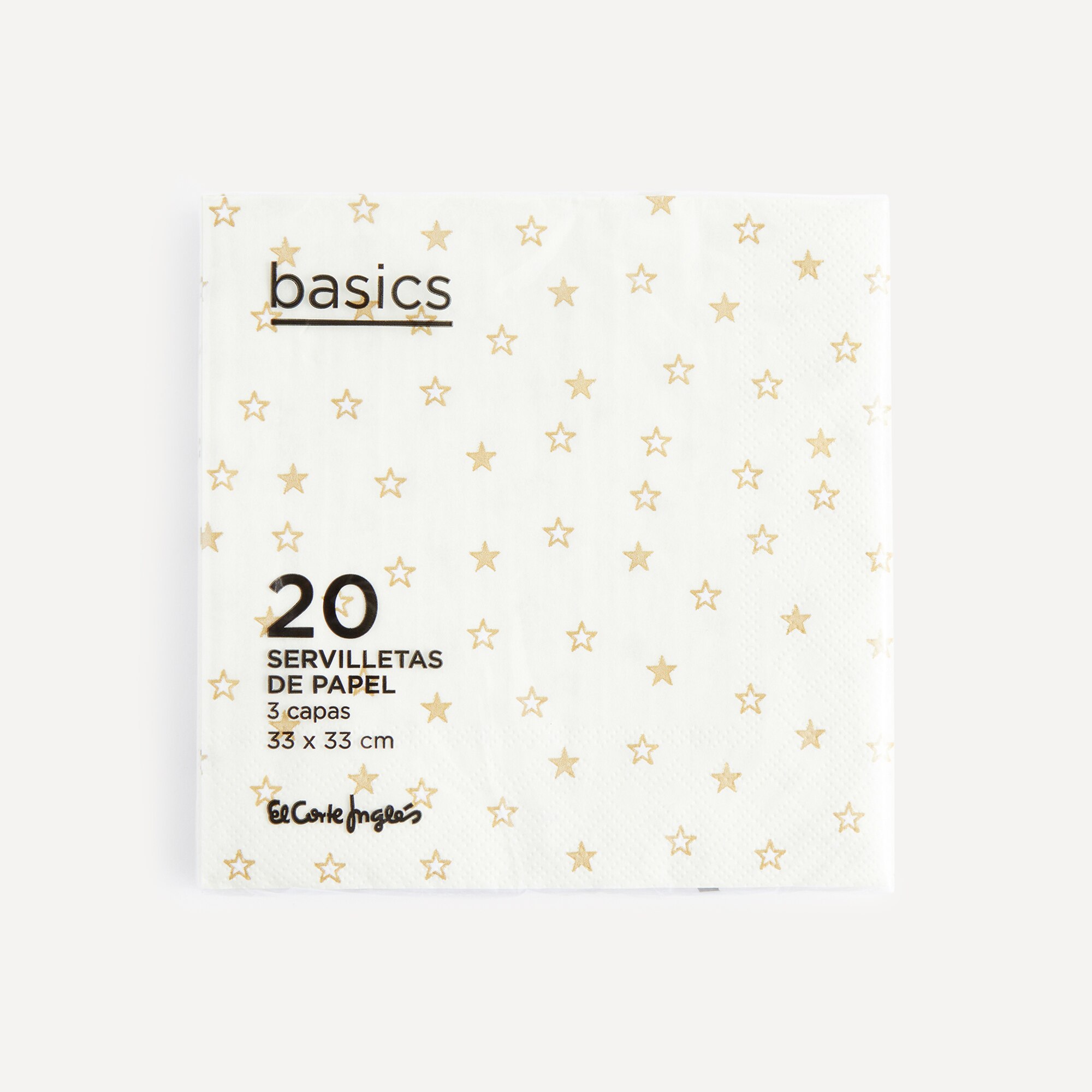 Pack de 20 Guardanapos de Papel Little Stars Ouro-4