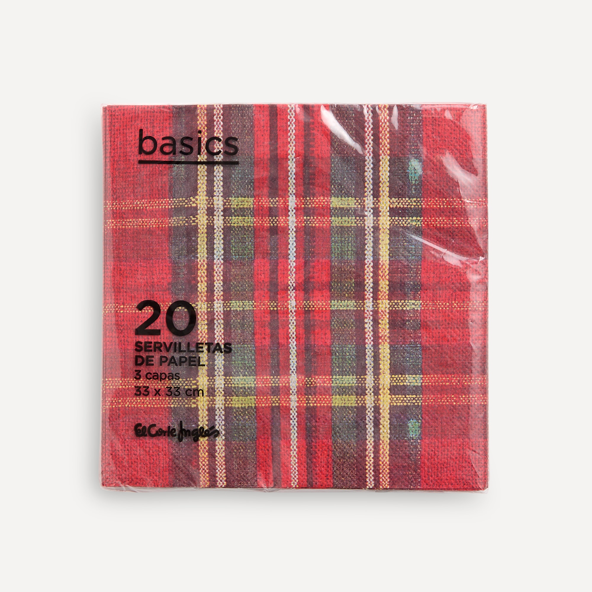 Pack de 20 Guardanapos de Papel Tartã Multicolor-2