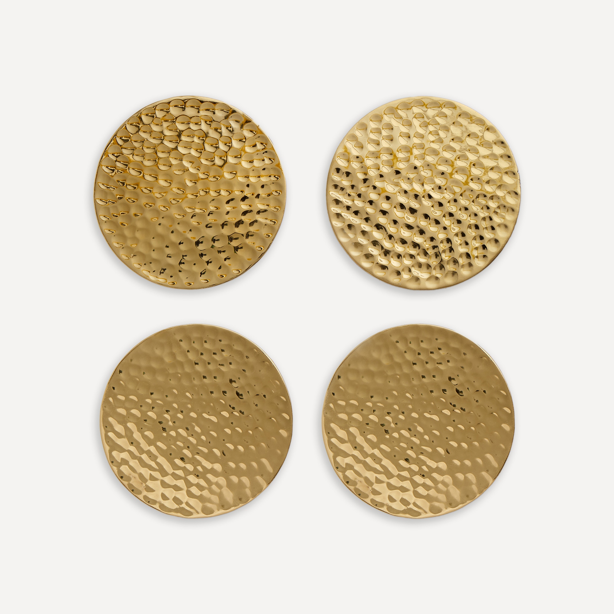Set de 4 posavasos Martelé El Corte Inglés - Oro Diámetro 10 cm Oro-1