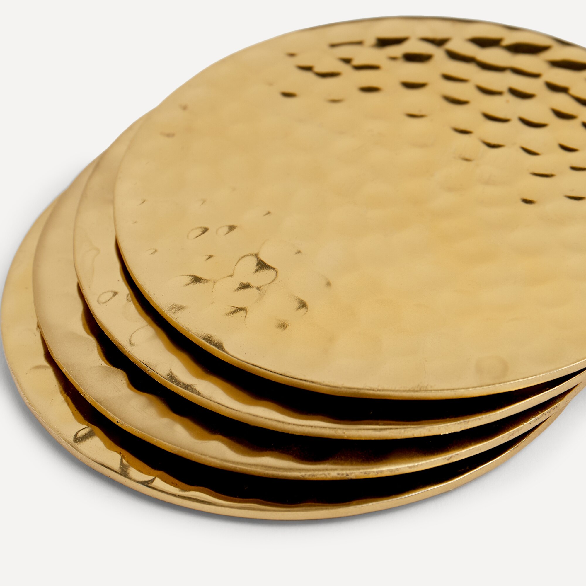 Set de 4 posavasos Martelé El Corte Inglés - Oro Diámetro 10 cm Oro-2